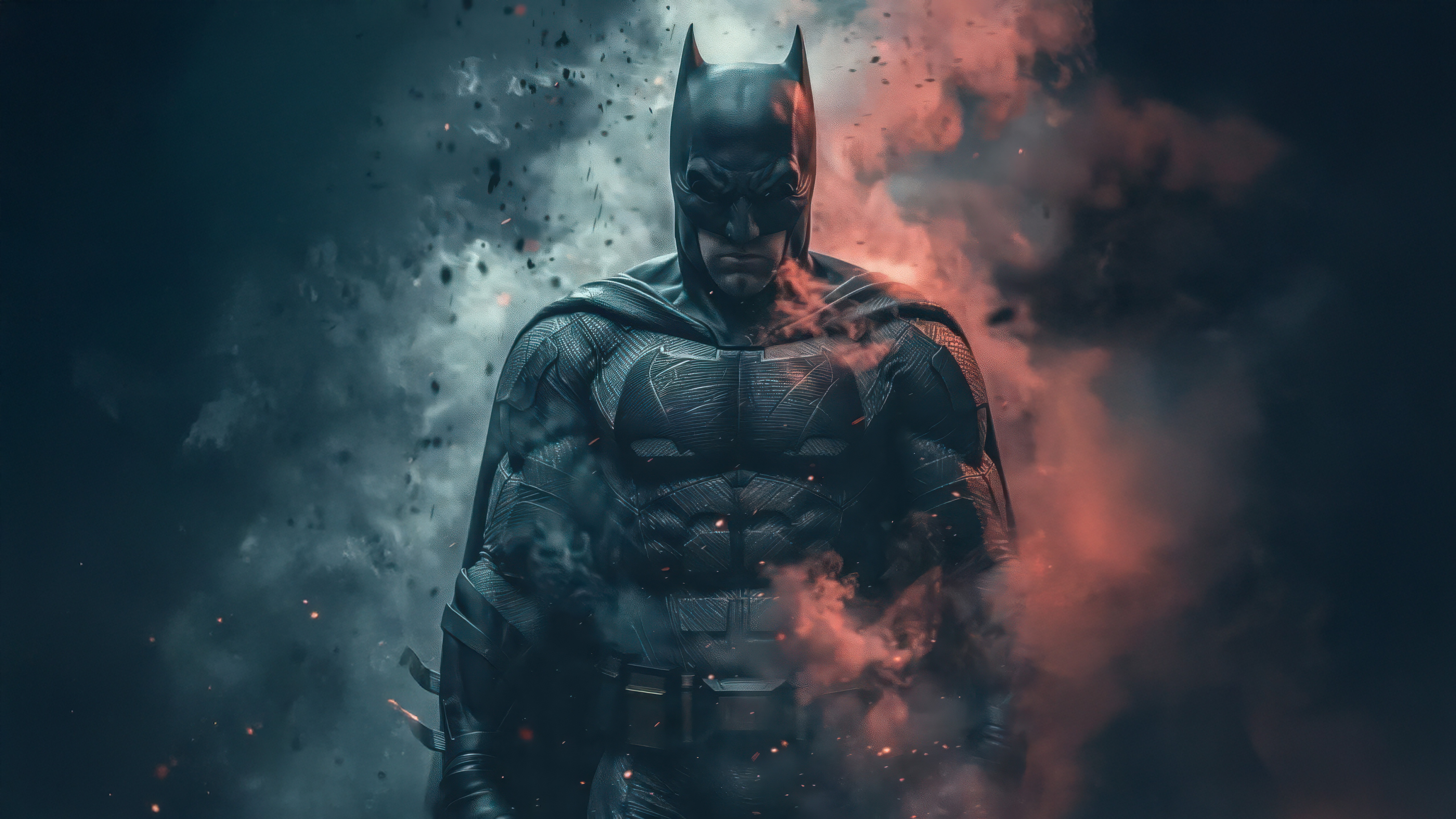 Batman in Smoke and Fire HD Wallpaper