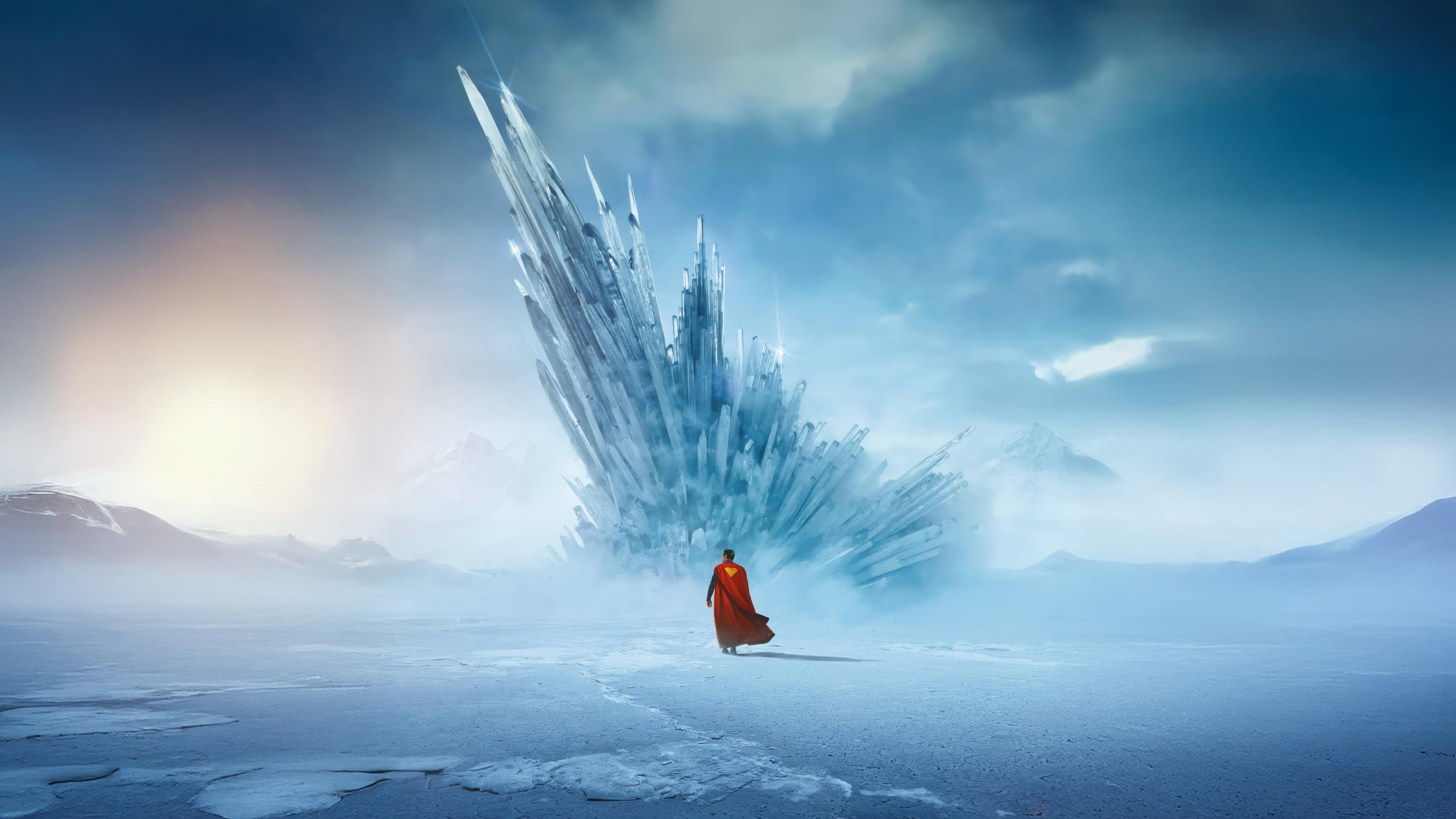 Superman at the Fortress of Solitude HD Wallpaper
