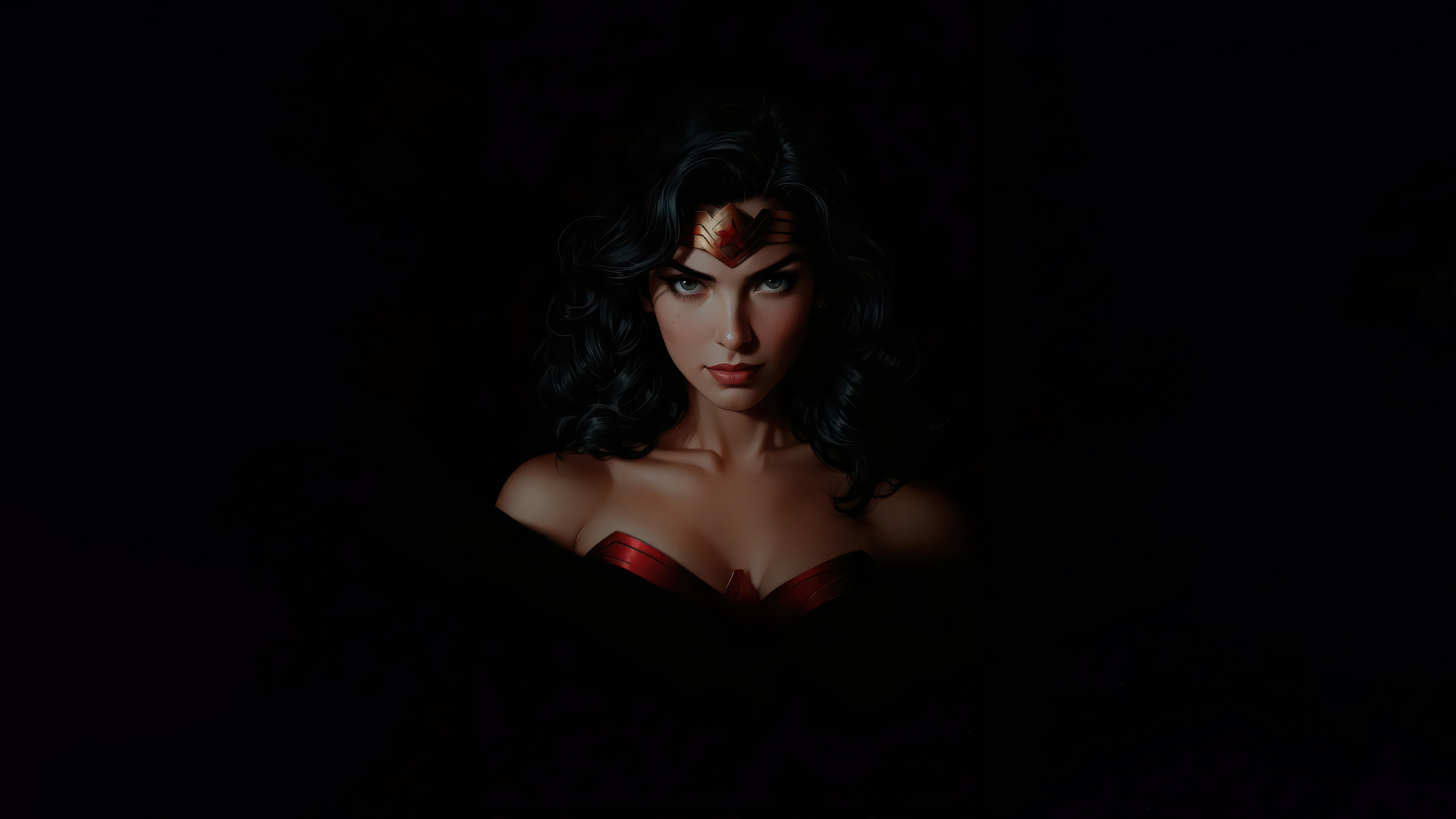 Wonder Woman in dark lighting HD Wallpaper