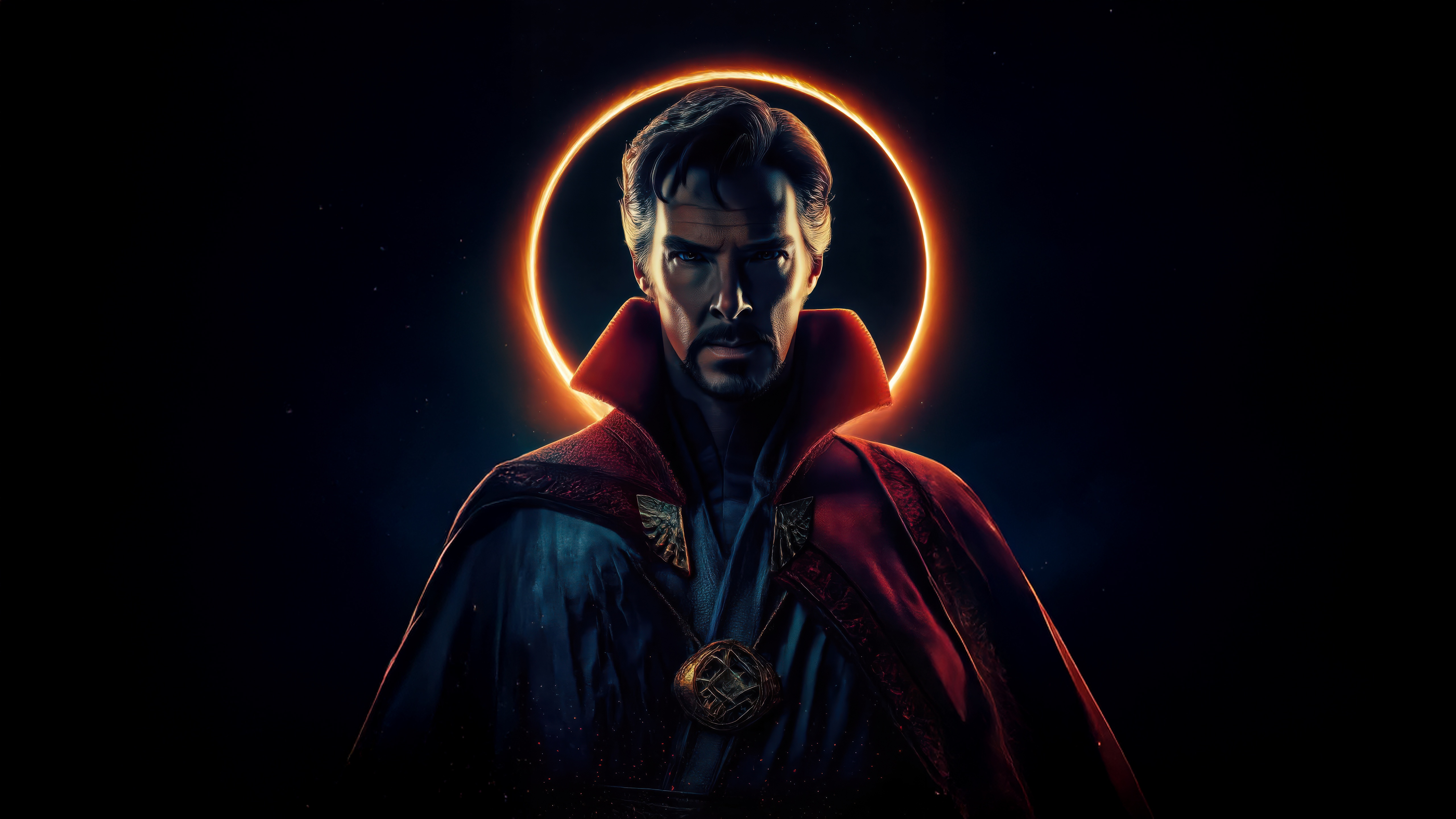 Doctor Strange with an orange halo HD Wallpaper