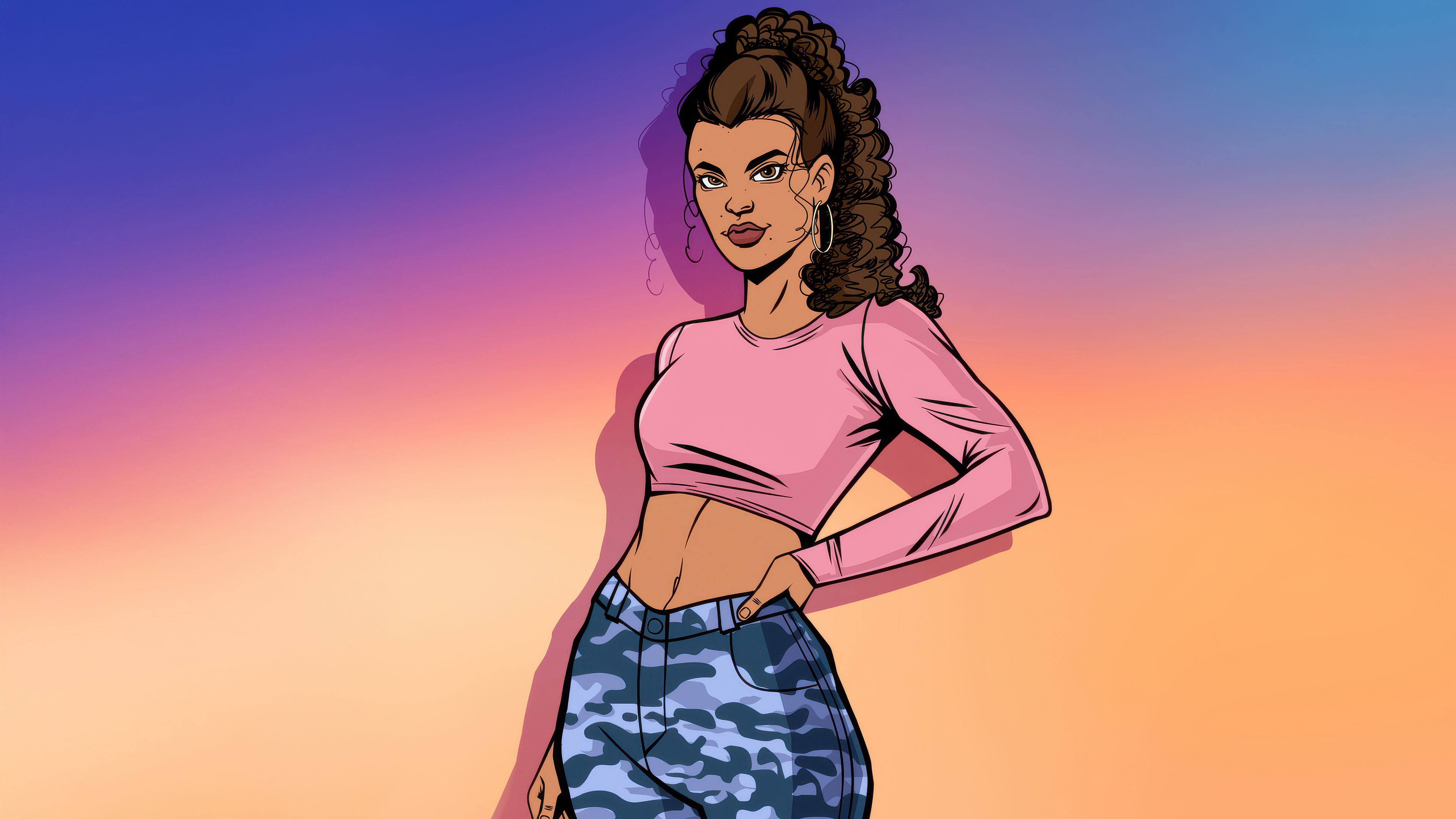 Lucia Caminos from GTA 6 HD Wallpaper