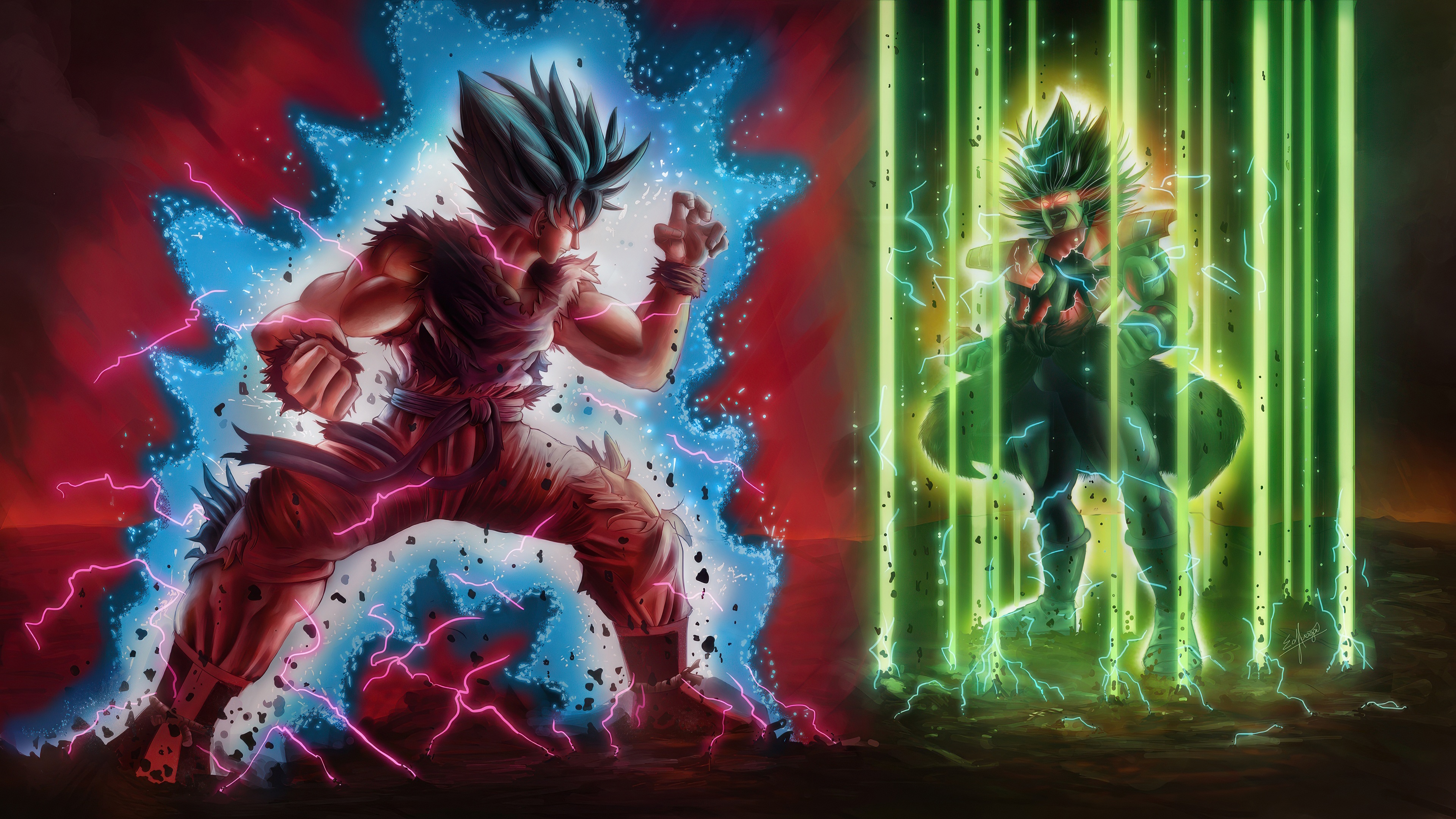 Goku vs. Broly Legendary Transformation HD Wallpaper