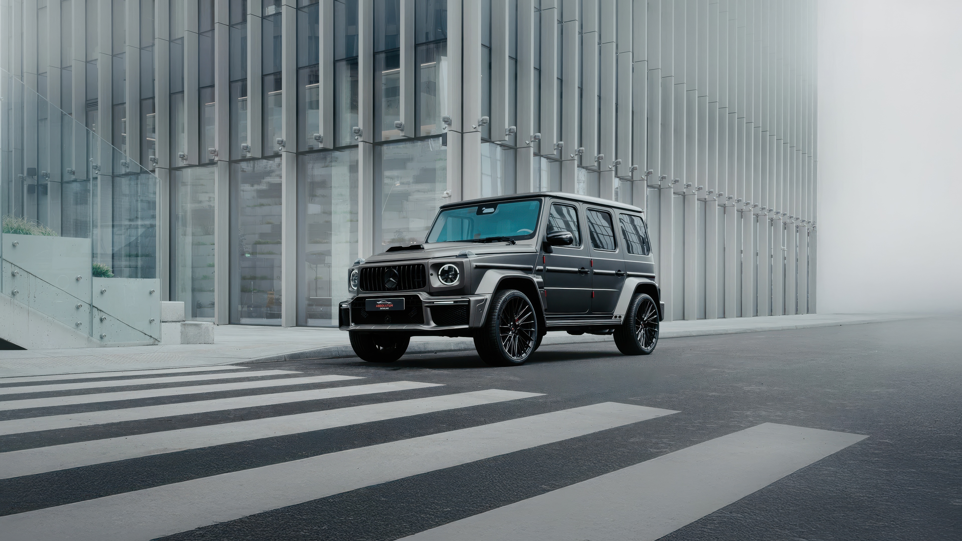 Brabus G Wagon on a Pedestrian Crossing HD Wallpaper