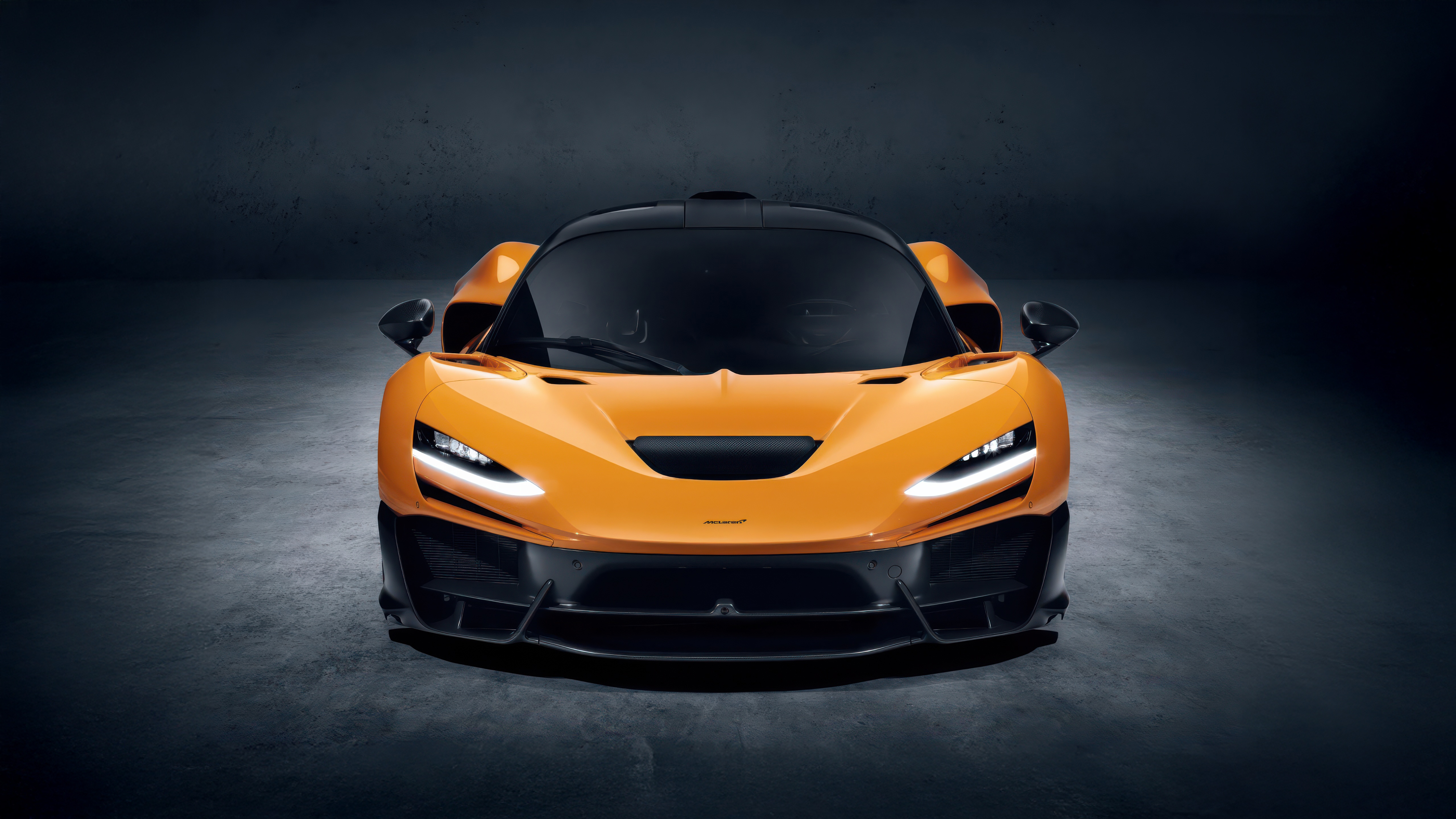 Orange McLaren Senna GTR Front View HD Wallpaper