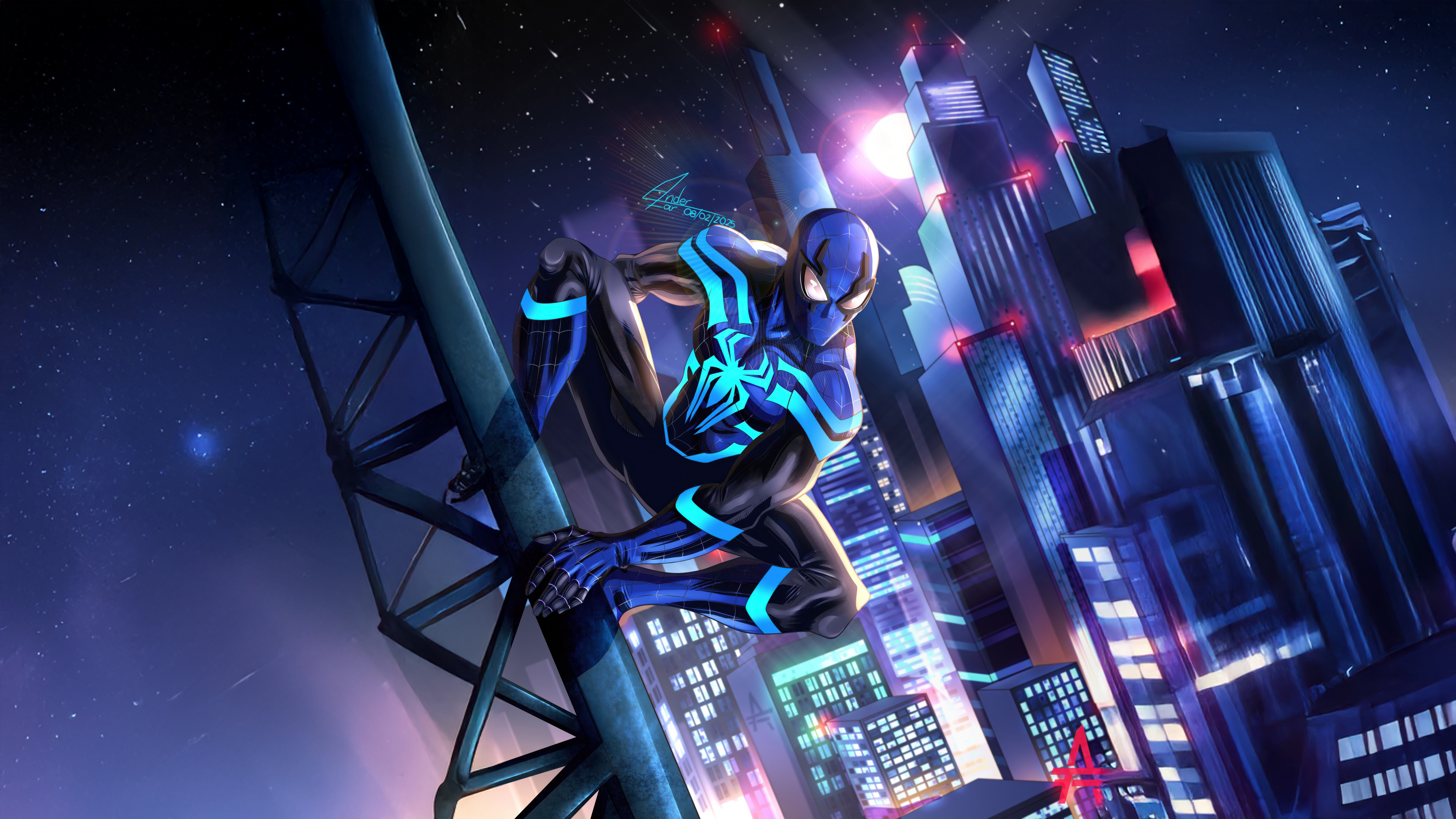 Spidersona Multiverse Spinner on a building HD Wallpaper