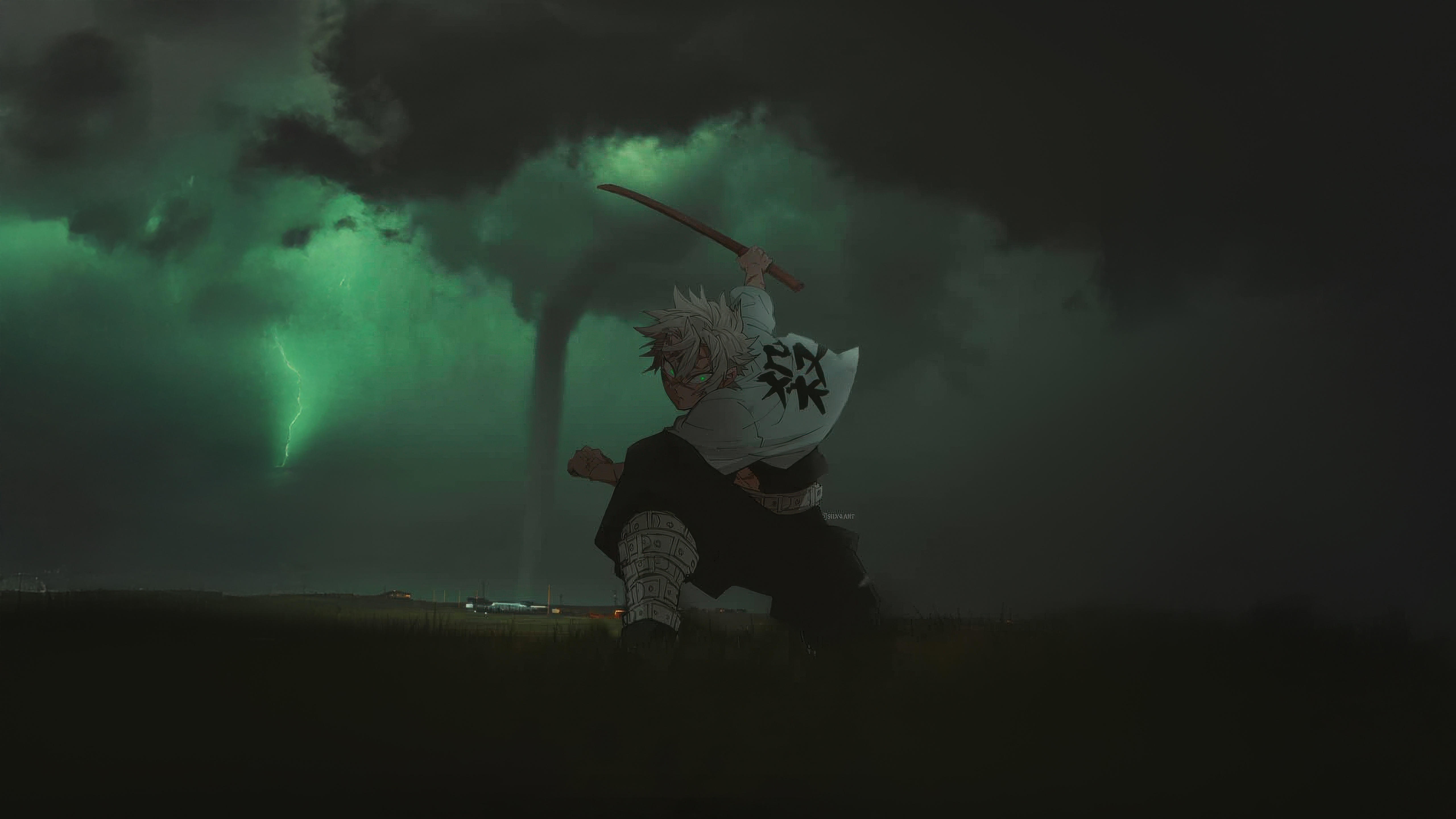 Sanemi Shinazugawa in a Tornado HD Wallpaper