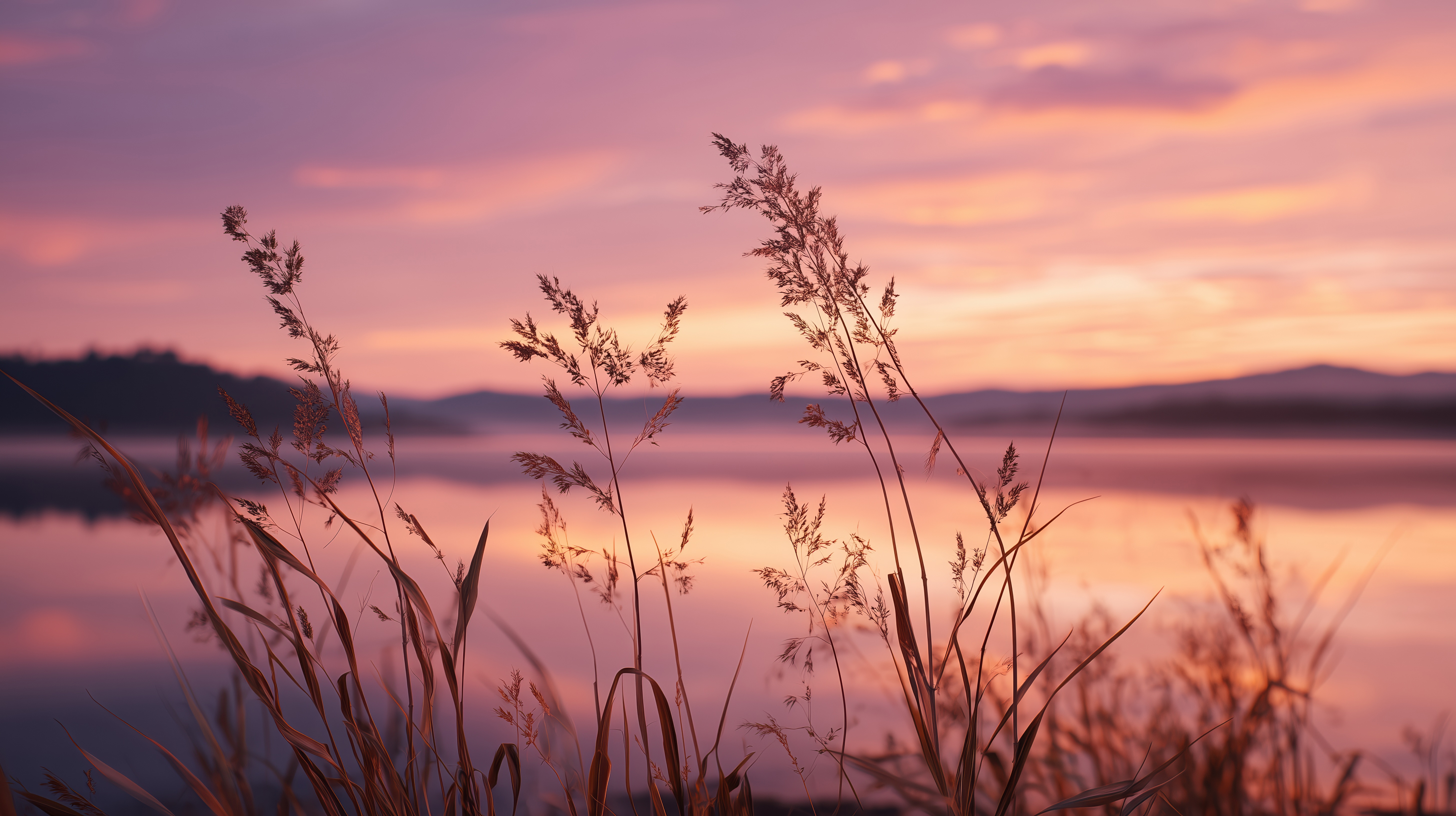 Lavender Evening Reflections Of Calm HD Wallpaper