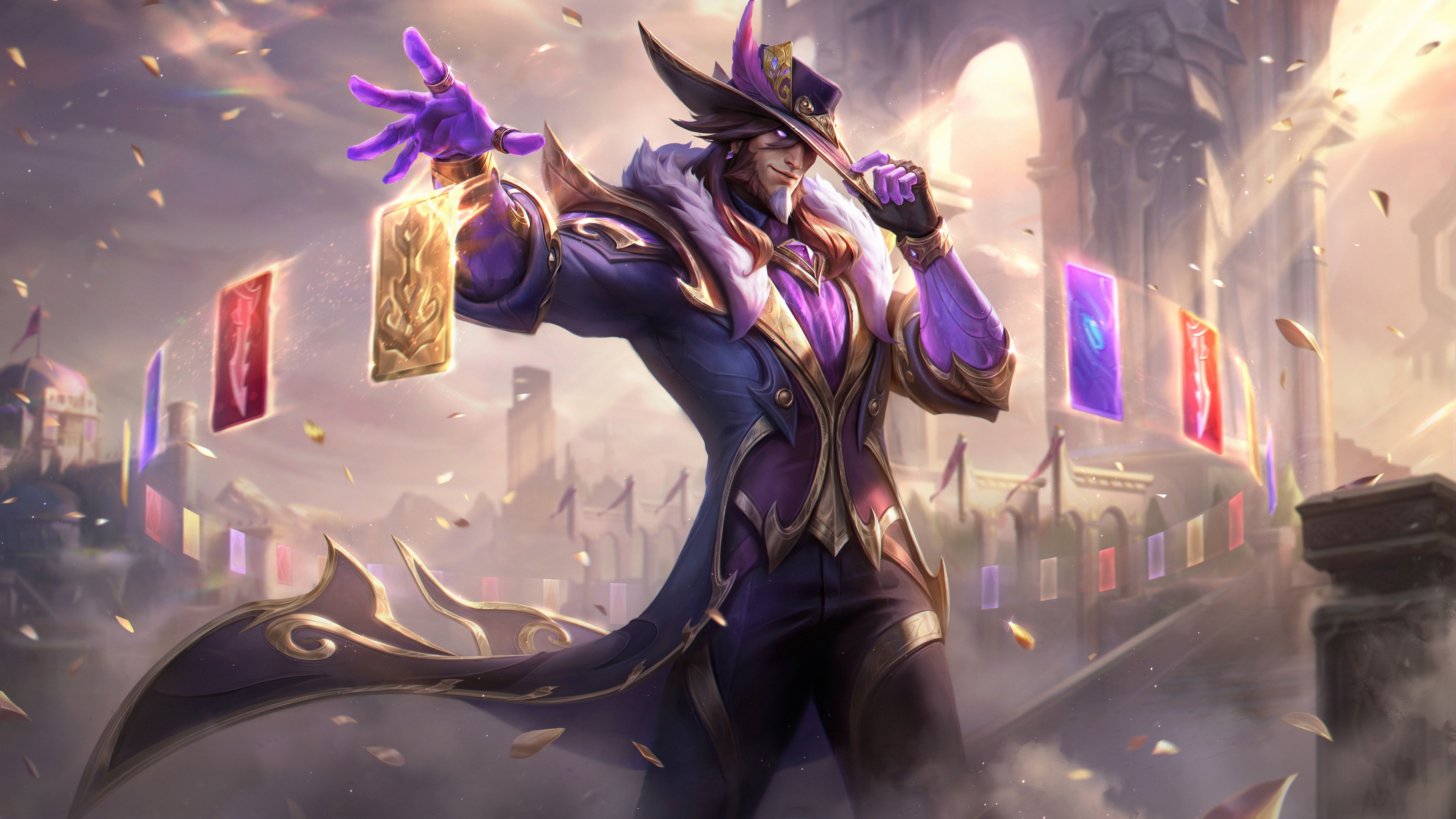 Victorious Twisted Fate League of Legends Card Game HD Wallpaper