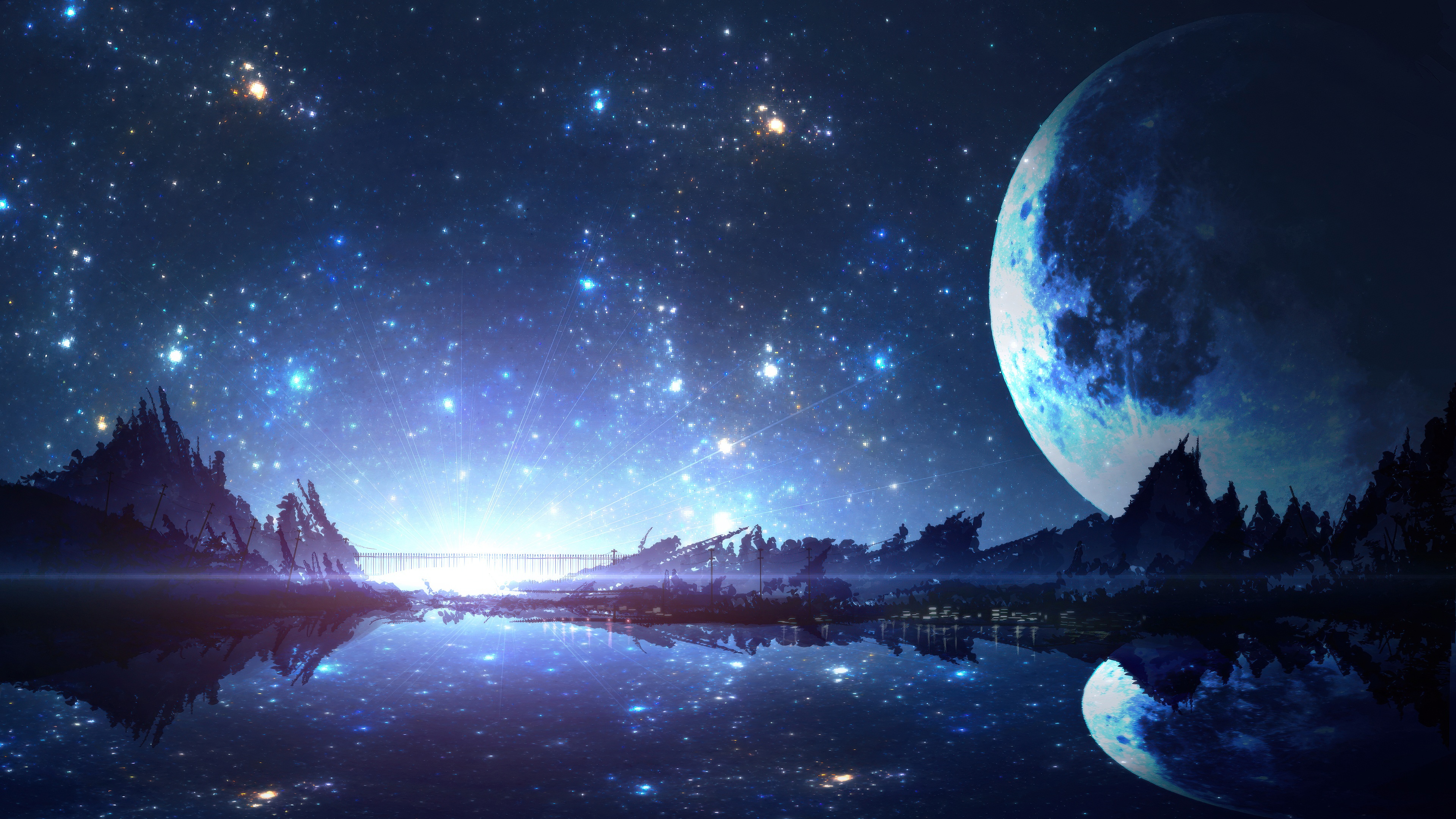 Starlit Shores Of Another World HD Wallpaper