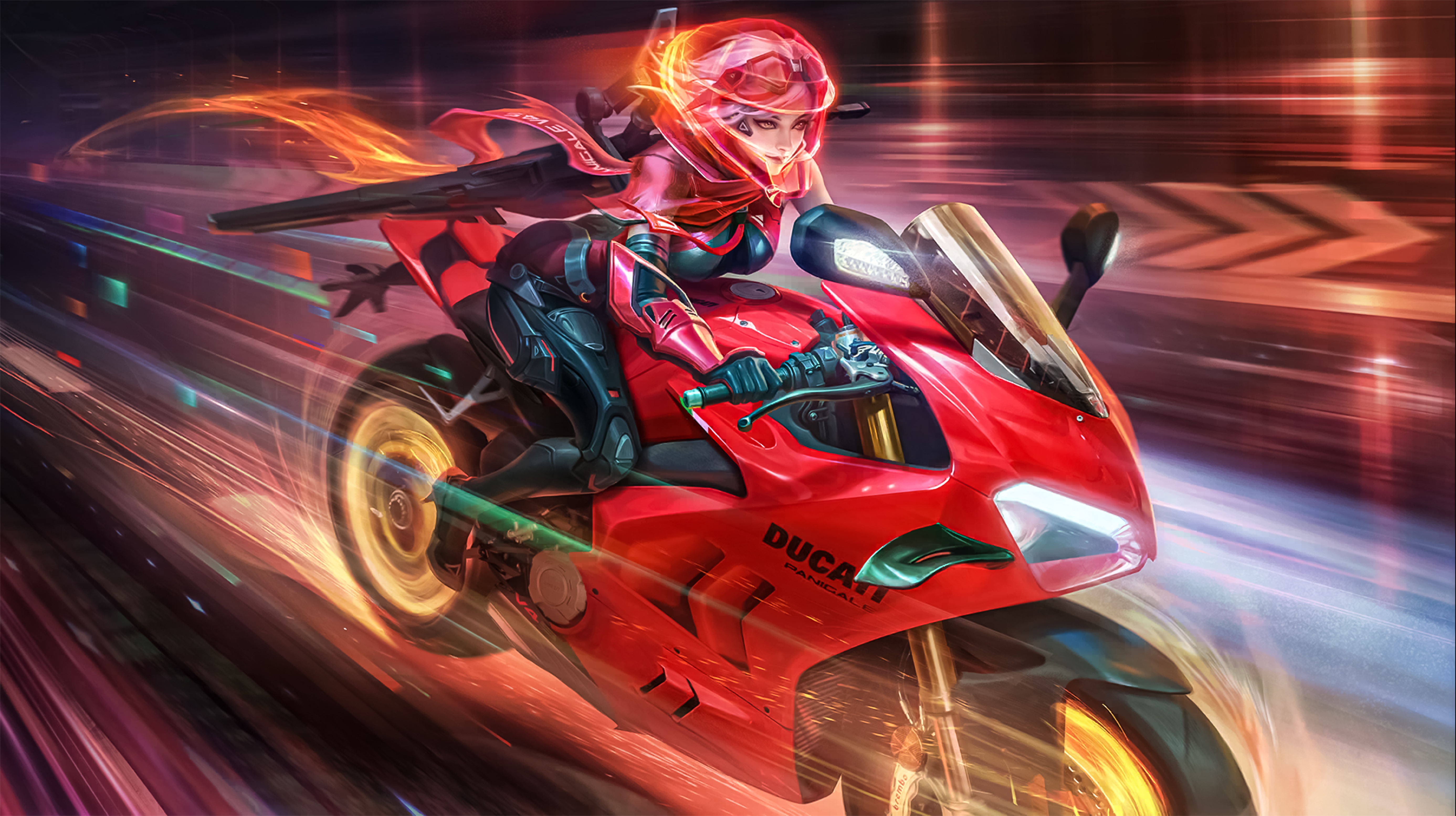 Benedetta Mobile Legends Bang Bang X Ducati Motorcycle HD Wallpaper