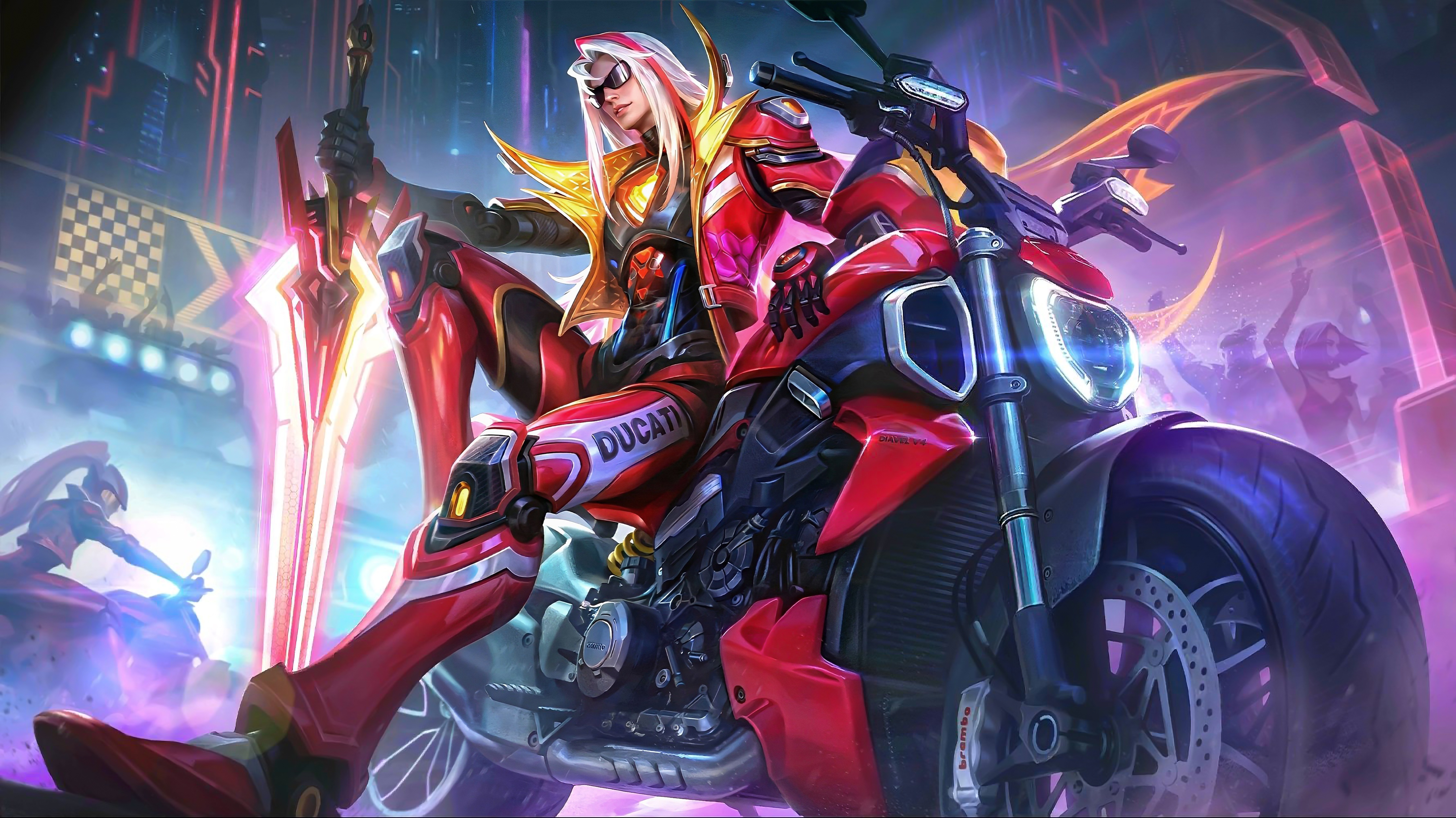 Leomord Mobile Legends Bang Bang X Ducati Motorcycle HD Wallpaper