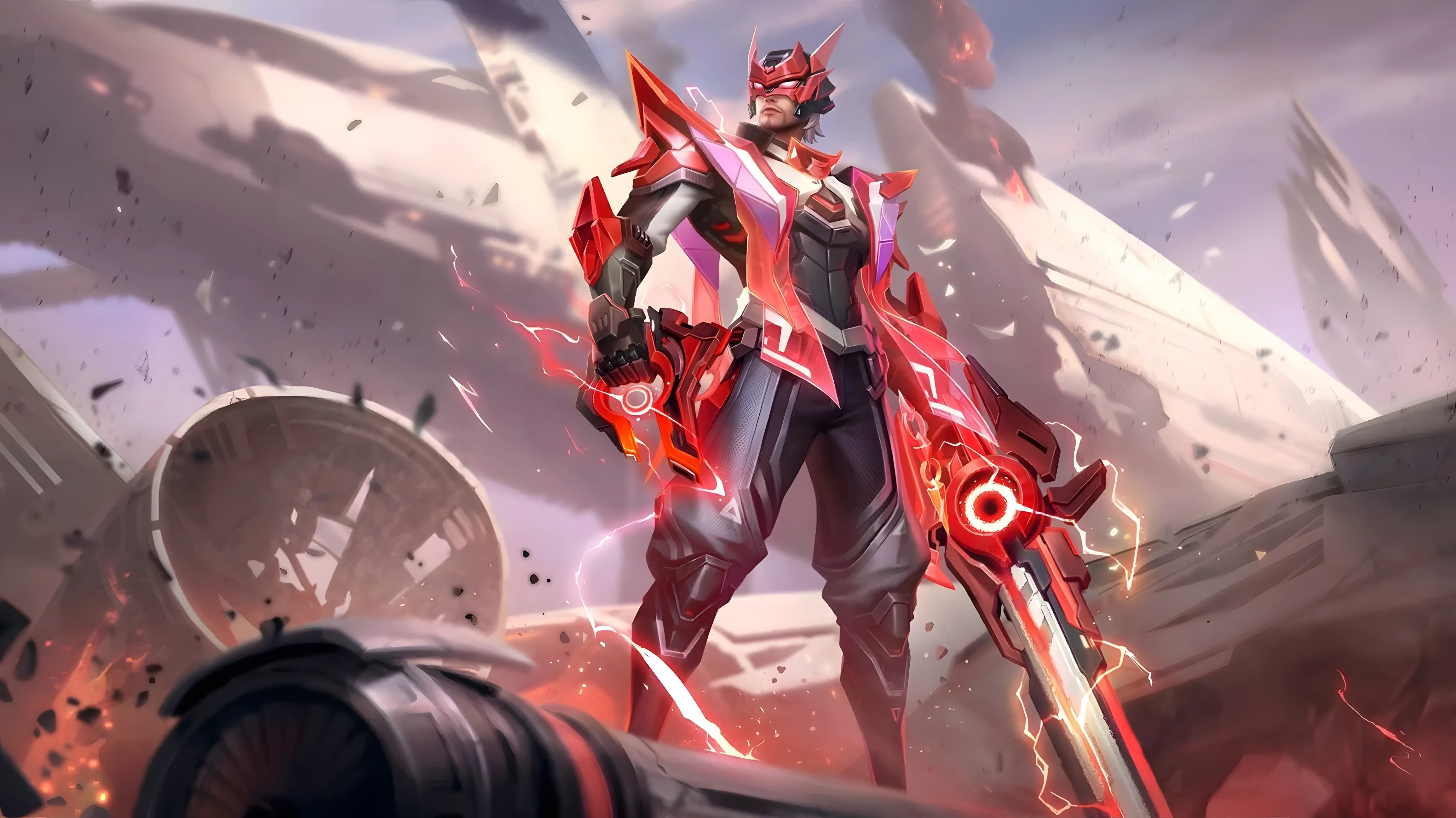 Clint Crimson Blast Skin In Mobile Legends HD Wallpaper