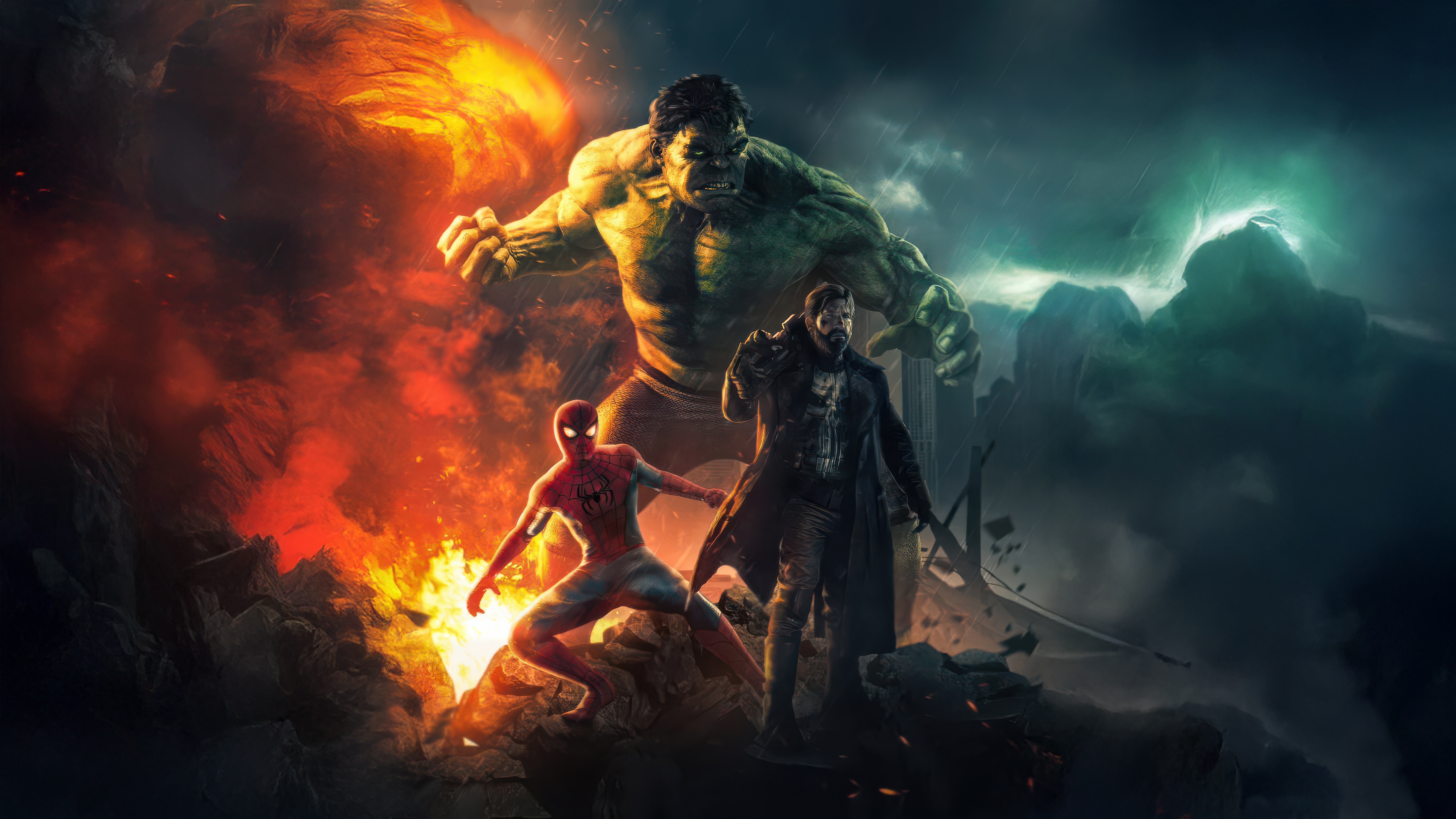 Marvel Legends The Ultimate Superhero Trio HD Wallpaper