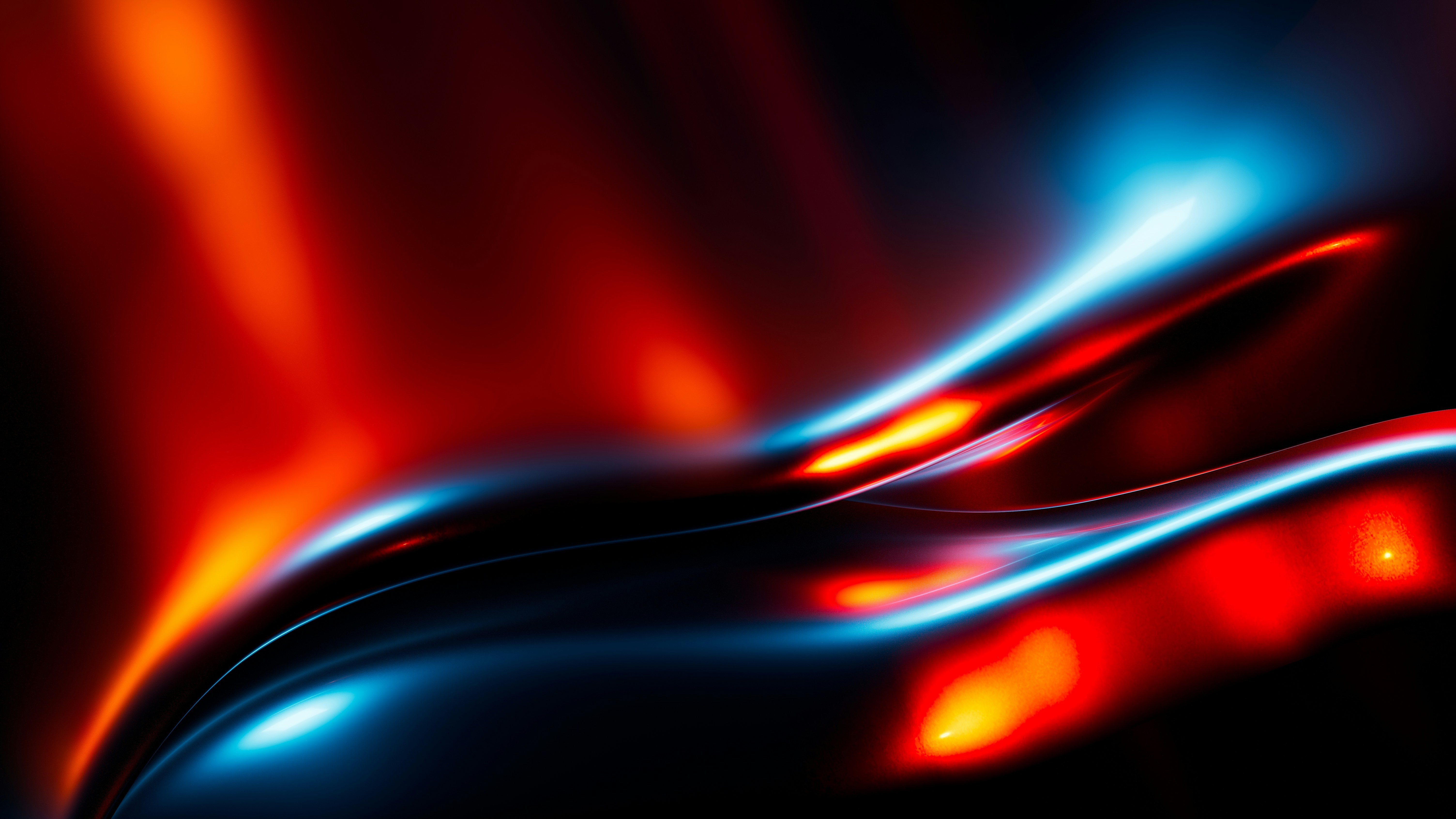 Abstract Red and Blue Light Streaks HD Wallpaper
