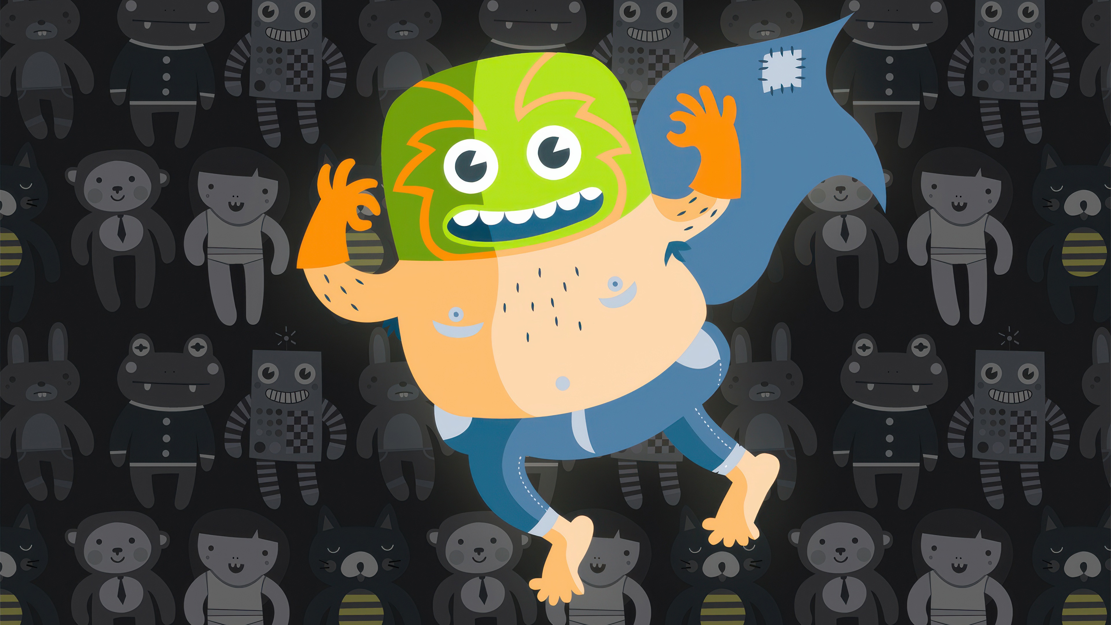 Paranoid Android character with a cape HD Wallpaper
