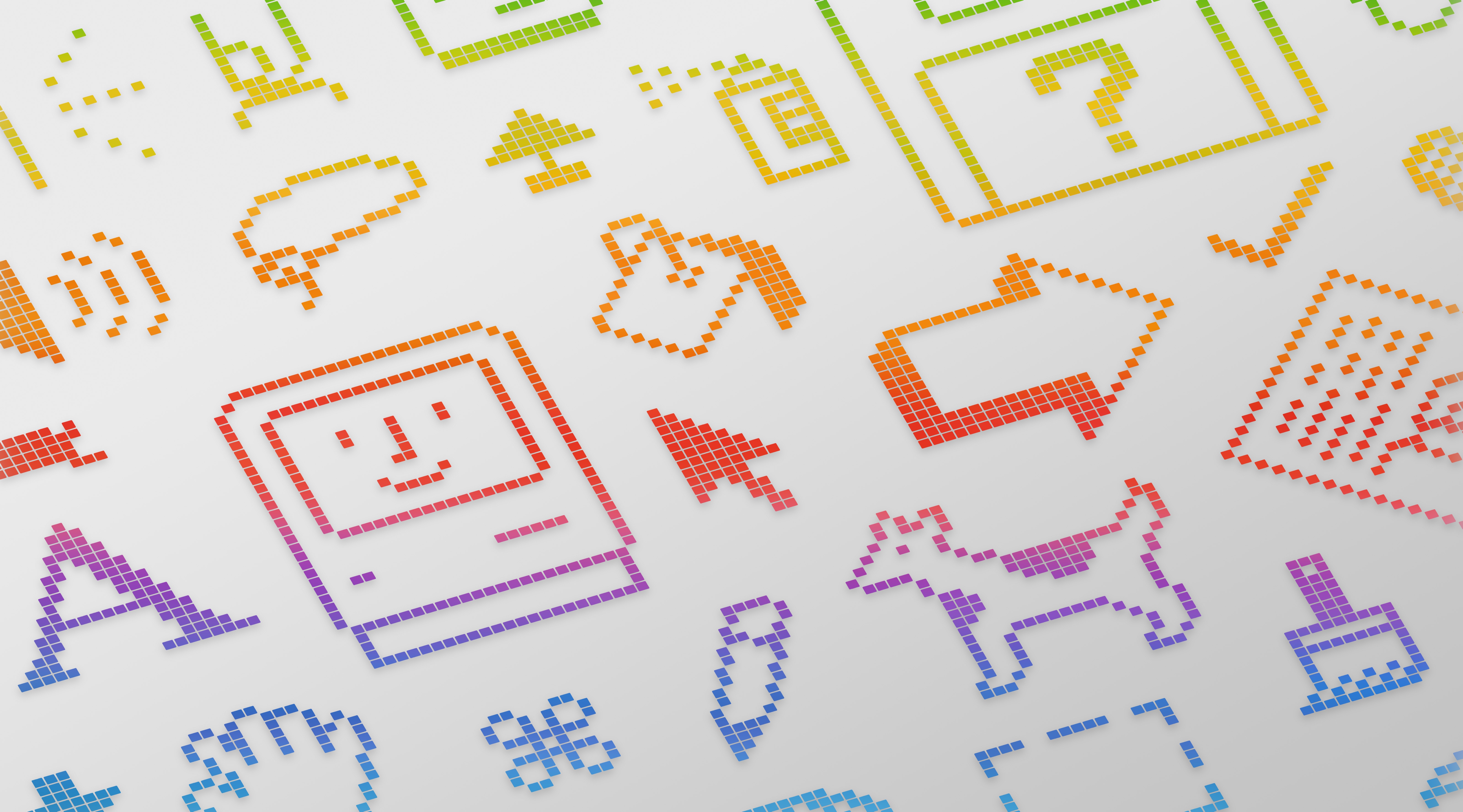 Macos Sequoia Minimal Pixel Art Icons HD Wallpaper