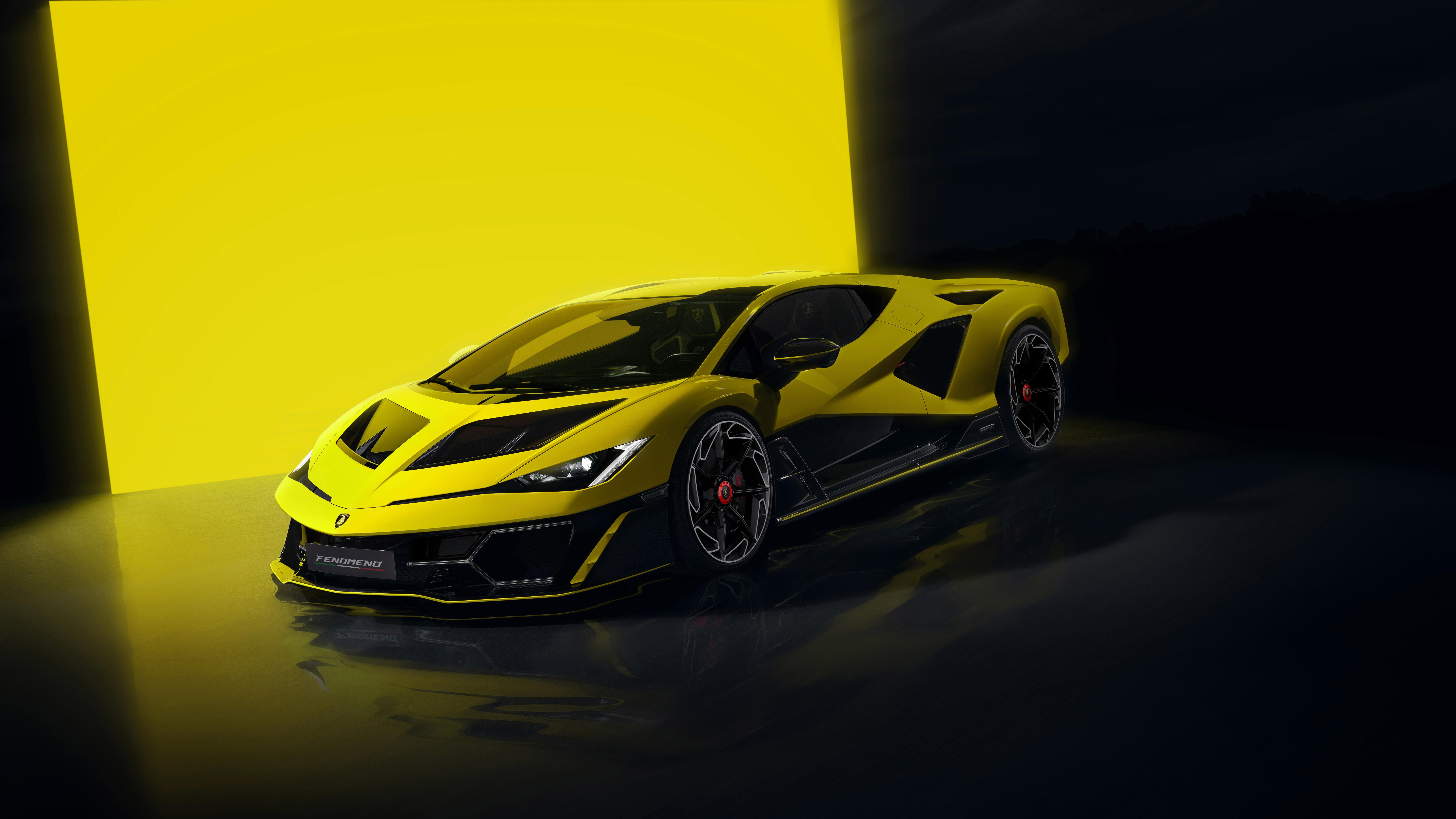 Yellow Lamborghini Fenomeno Dominate HD Wallpaper