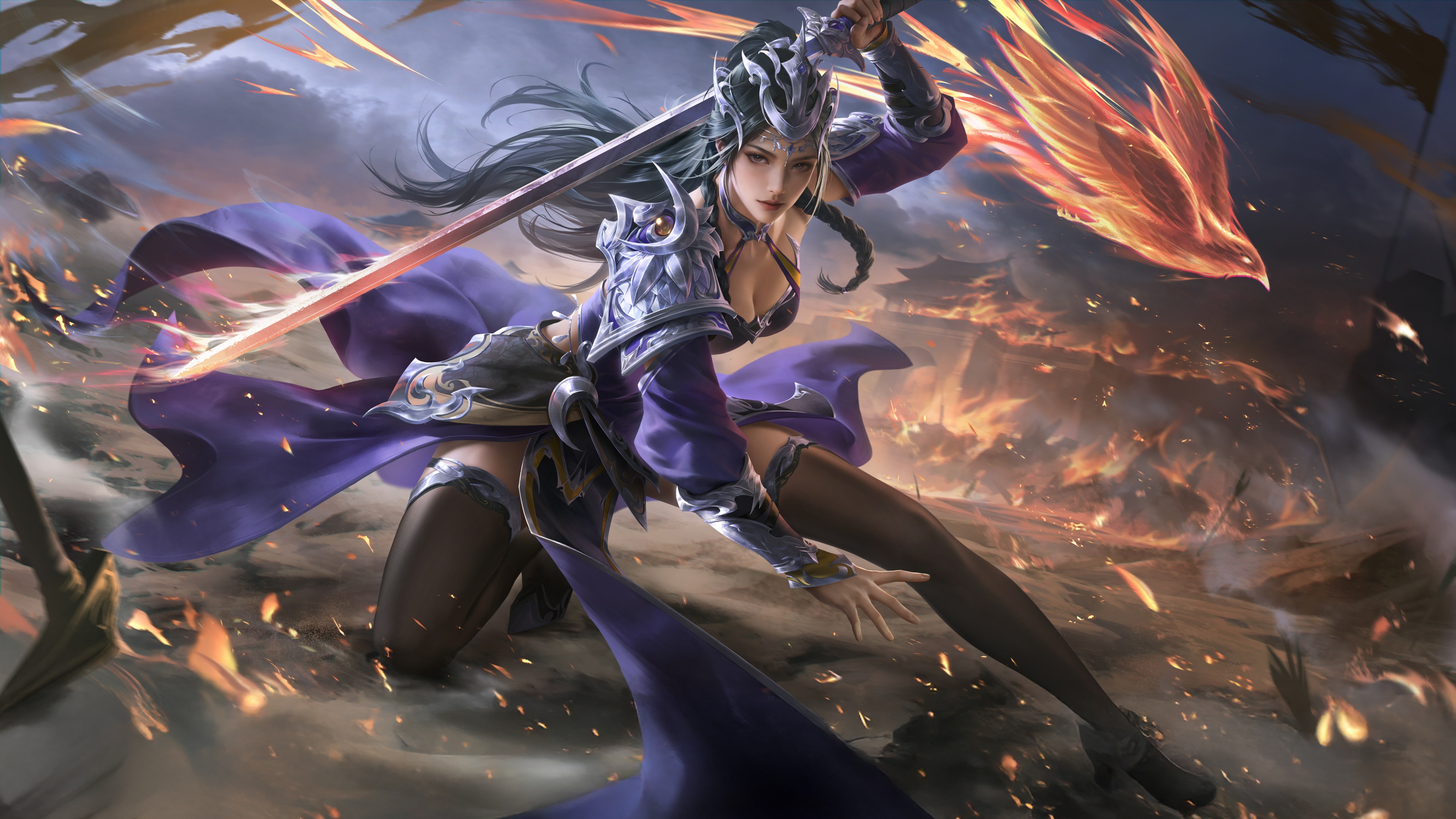Dong Xi from Three Kingdoms Kill in battle HD Wallpaper