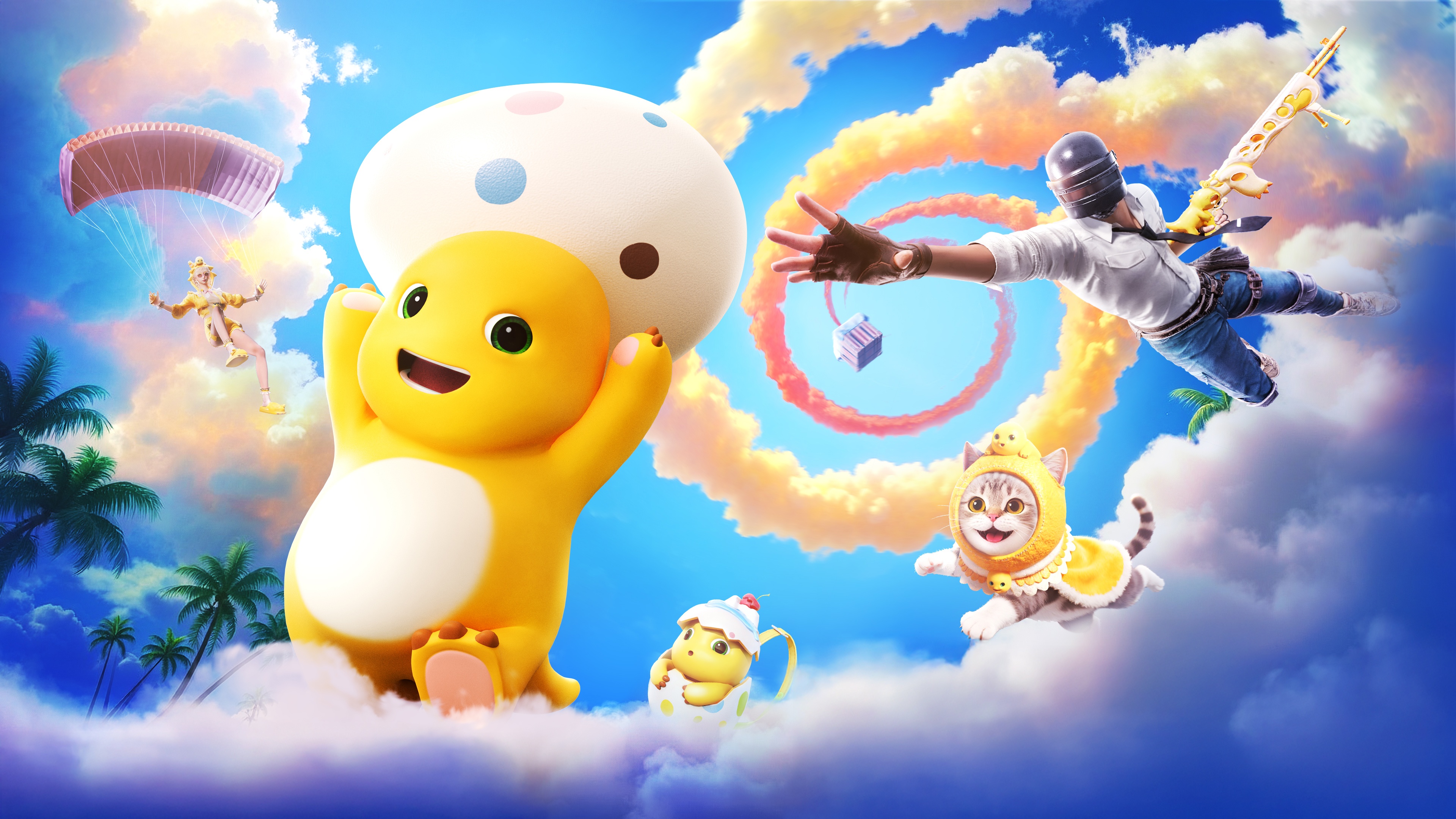 Pubg Mobile Nailoong Power Characters in Sky HD Wallpaper