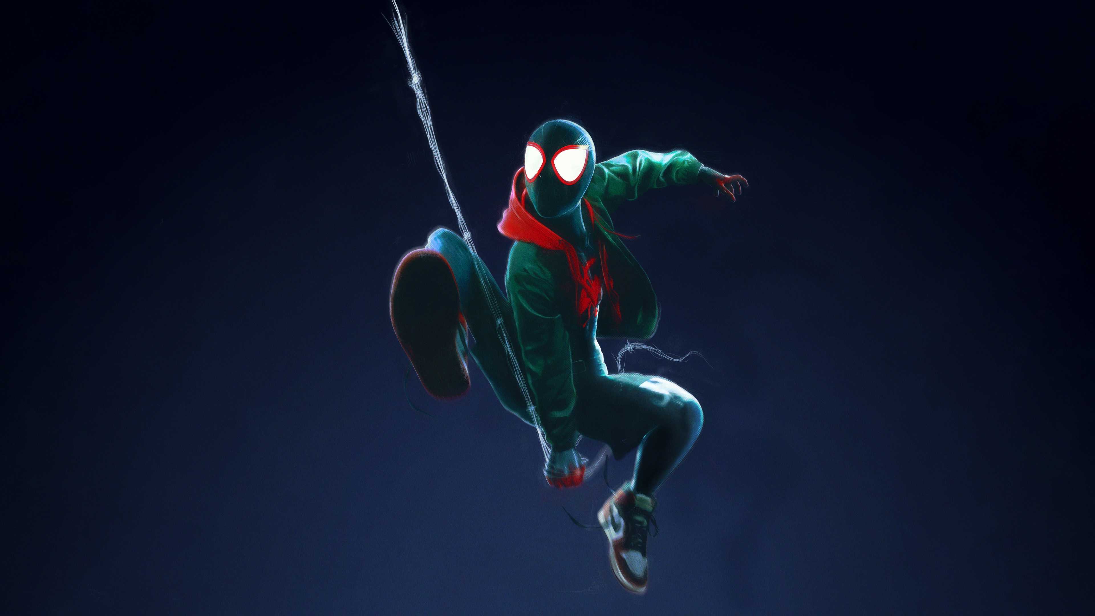 Spider-Man swinging through the night HD Wallpaper
