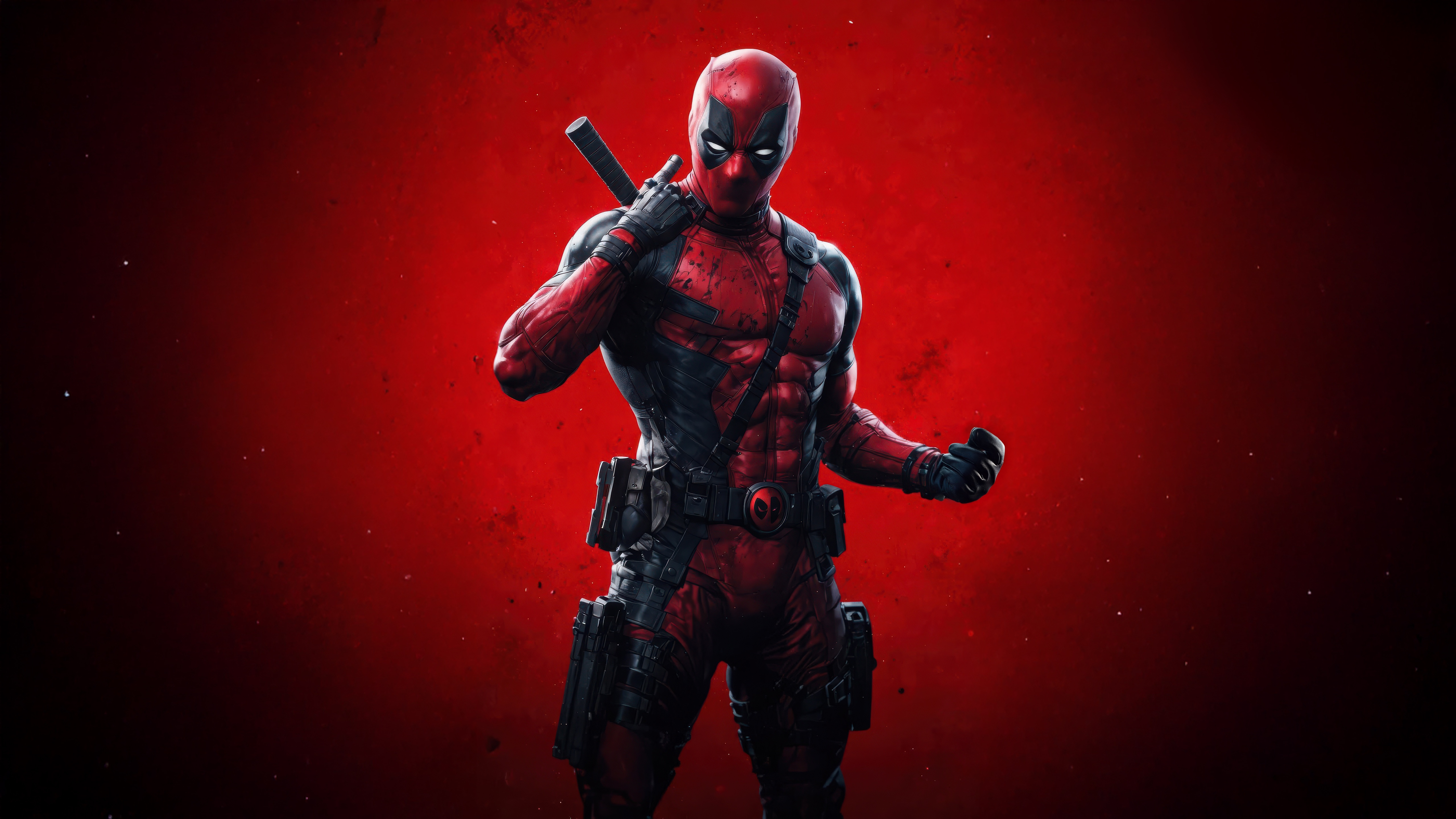 Deadpool in a Badass Pose HD Wallpaper