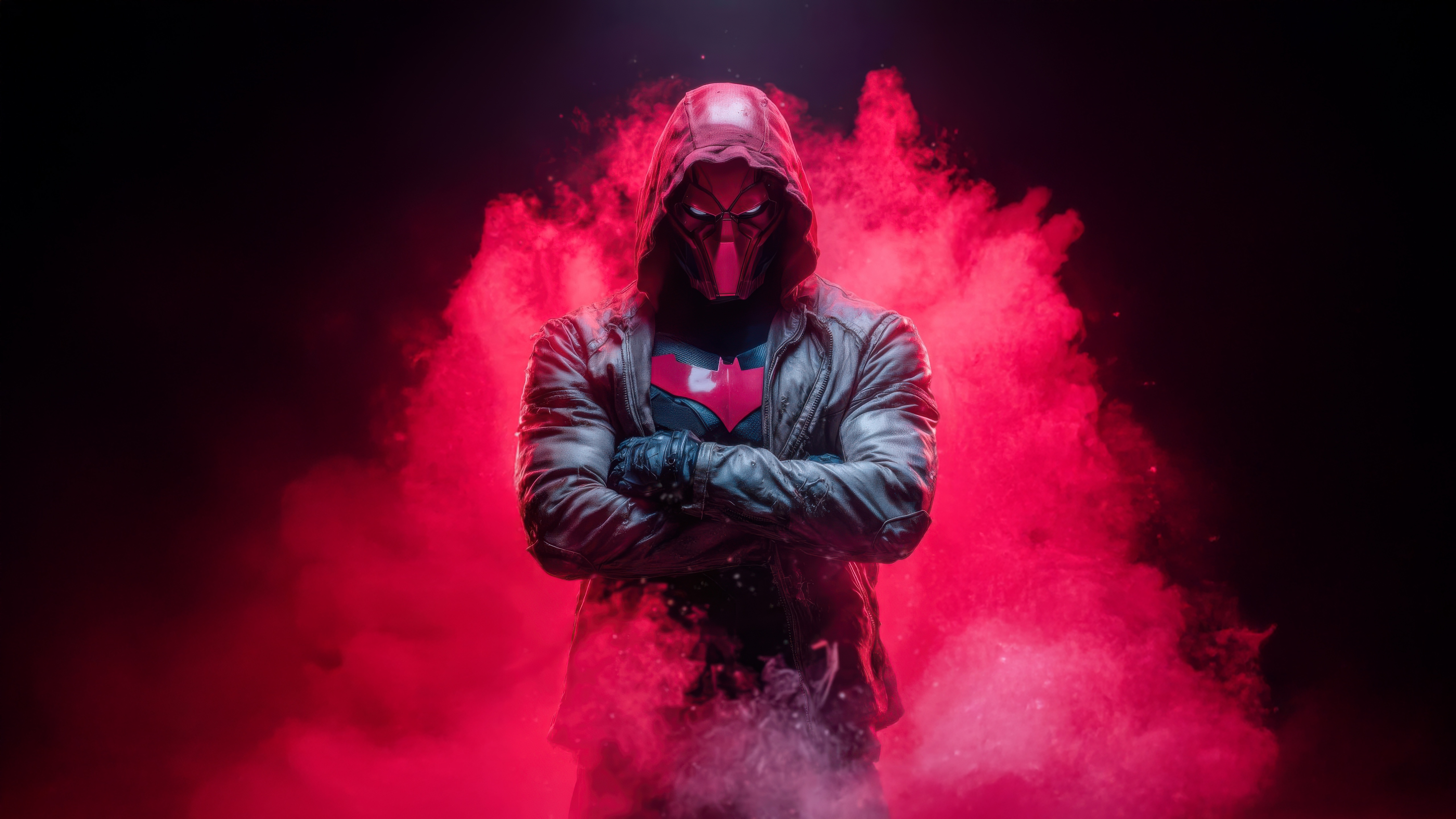 Red Hood with Red Smoke HD Wallpaper