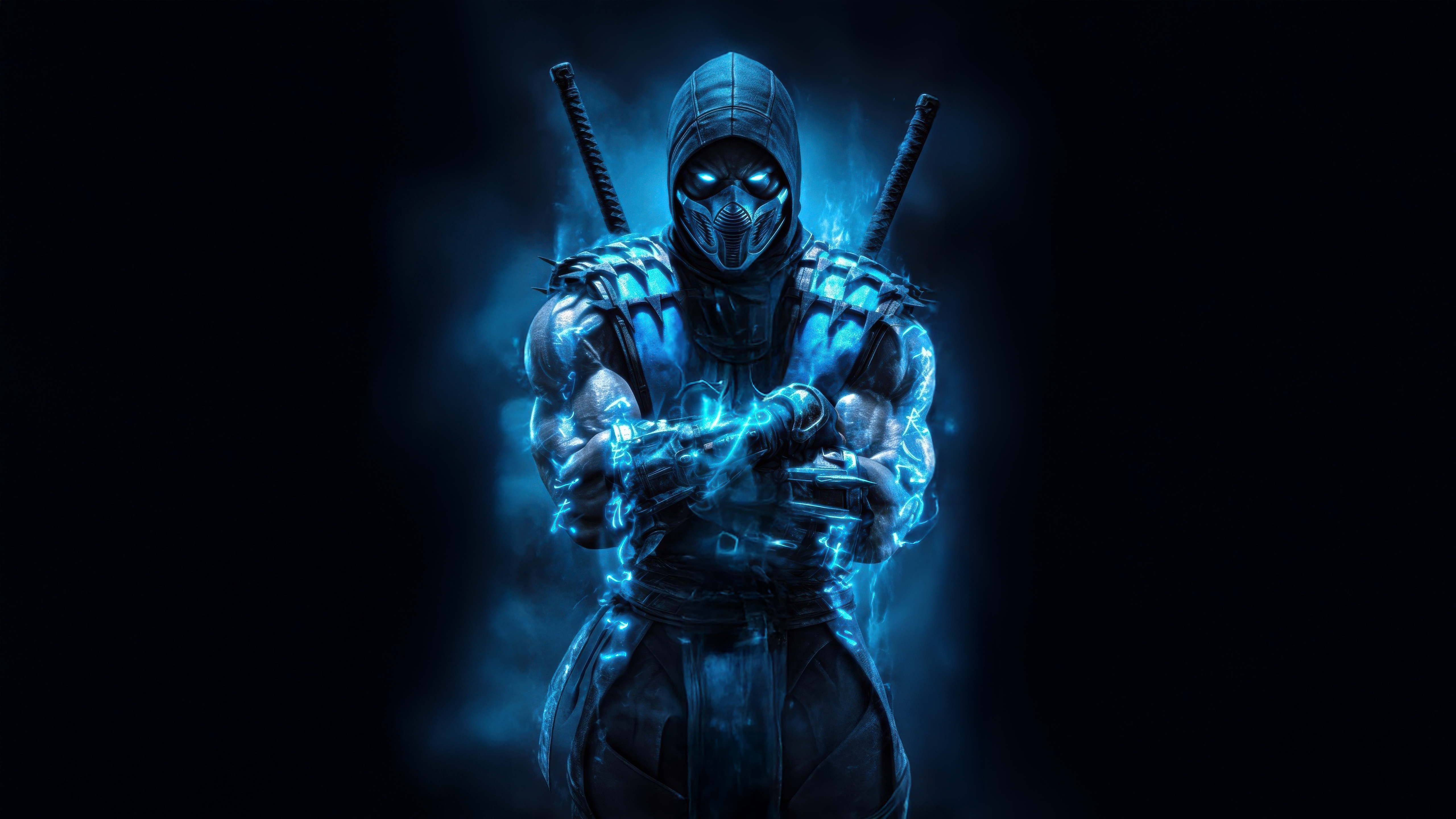 Sub Zero with blue energy HD Wallpaper