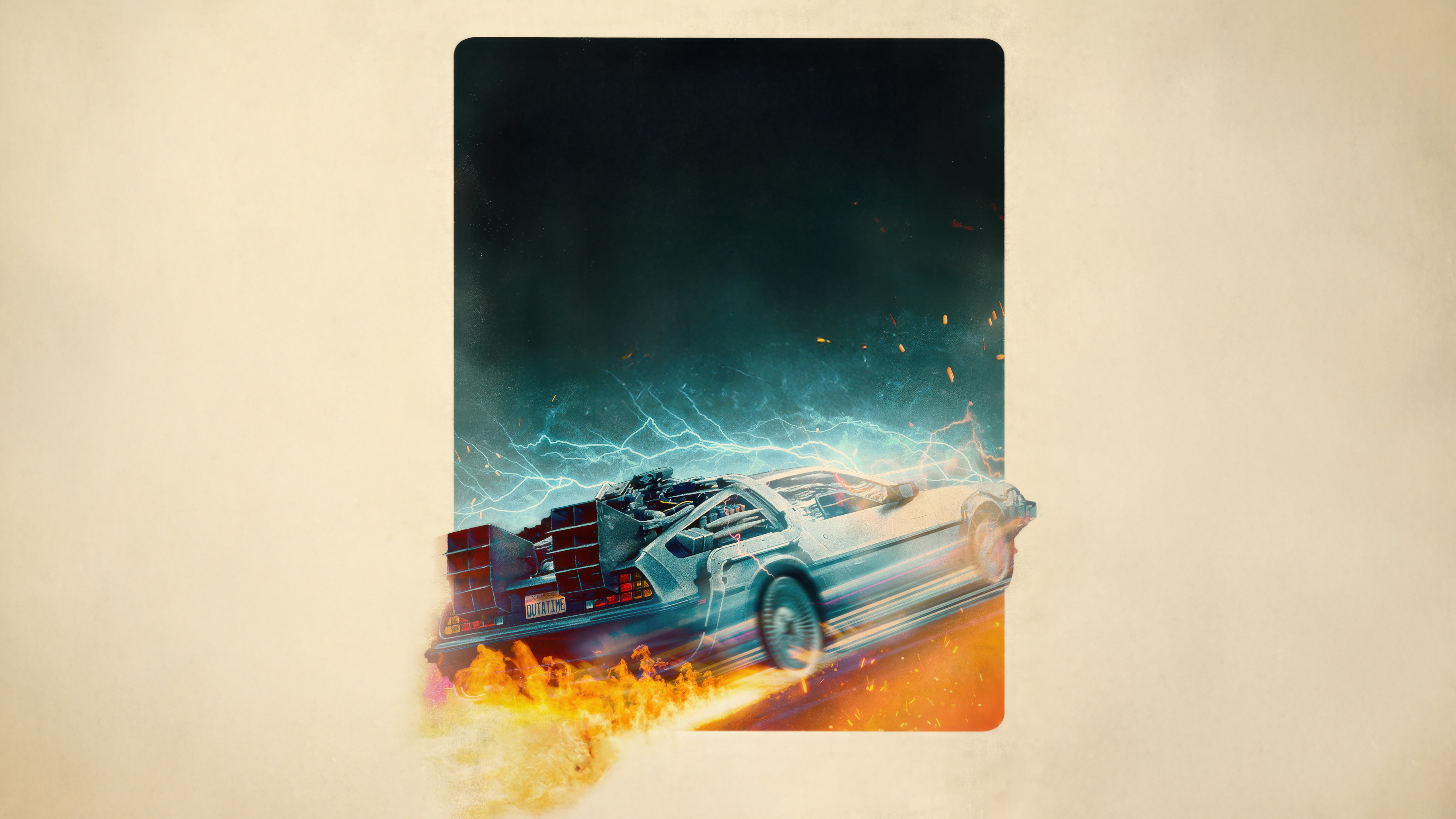 Back to the Future DeLorean time machine HD Wallpaper