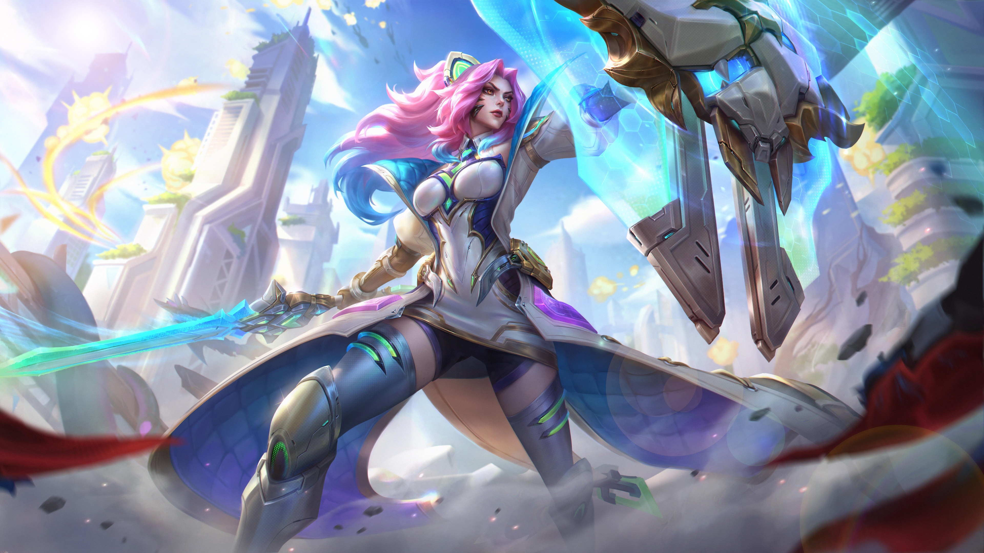Battle Lion Leona League Of Legends HD Wallpaper