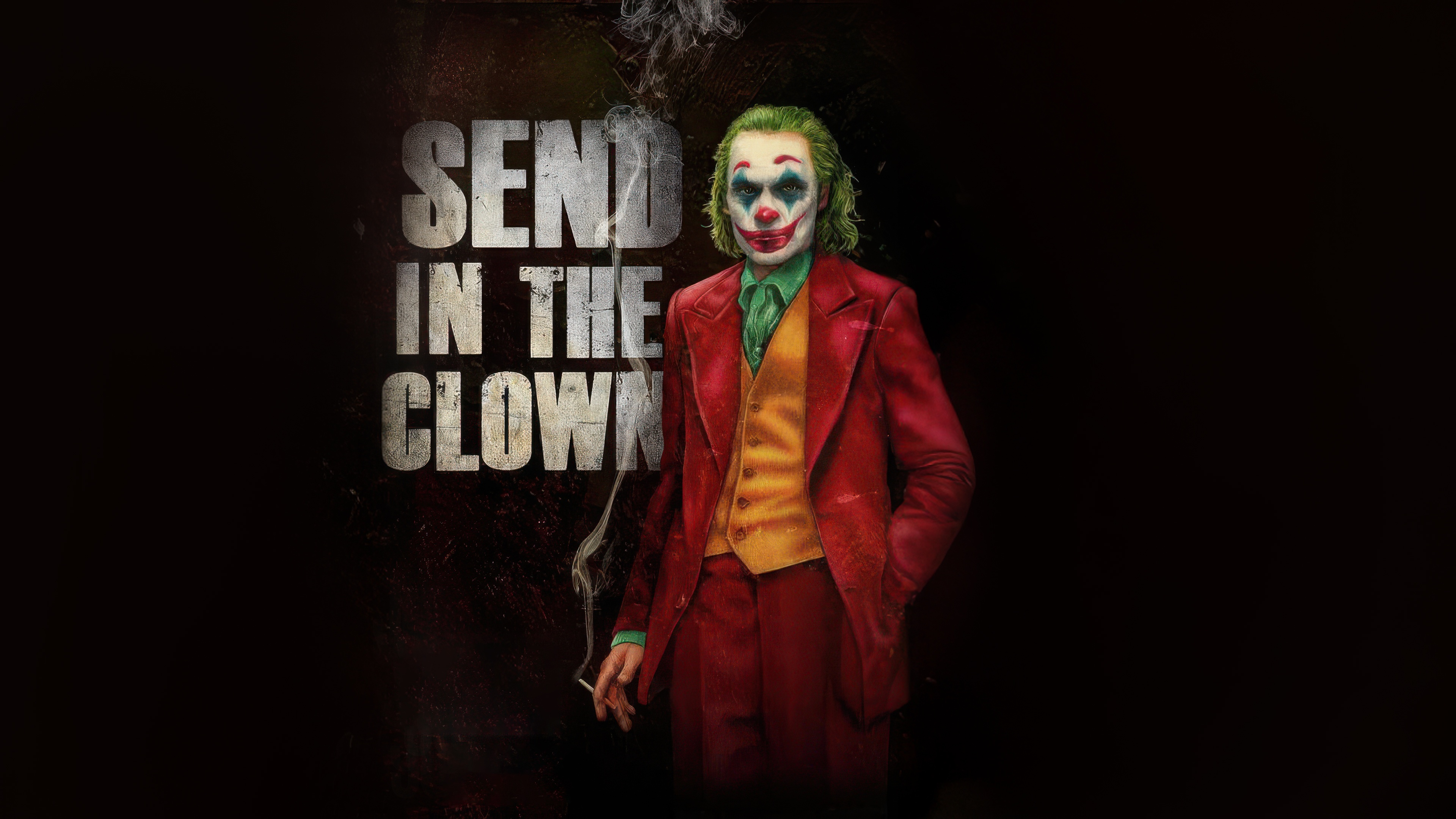 Joker "Send In The Clown" Movie Poster HD Wallpaper