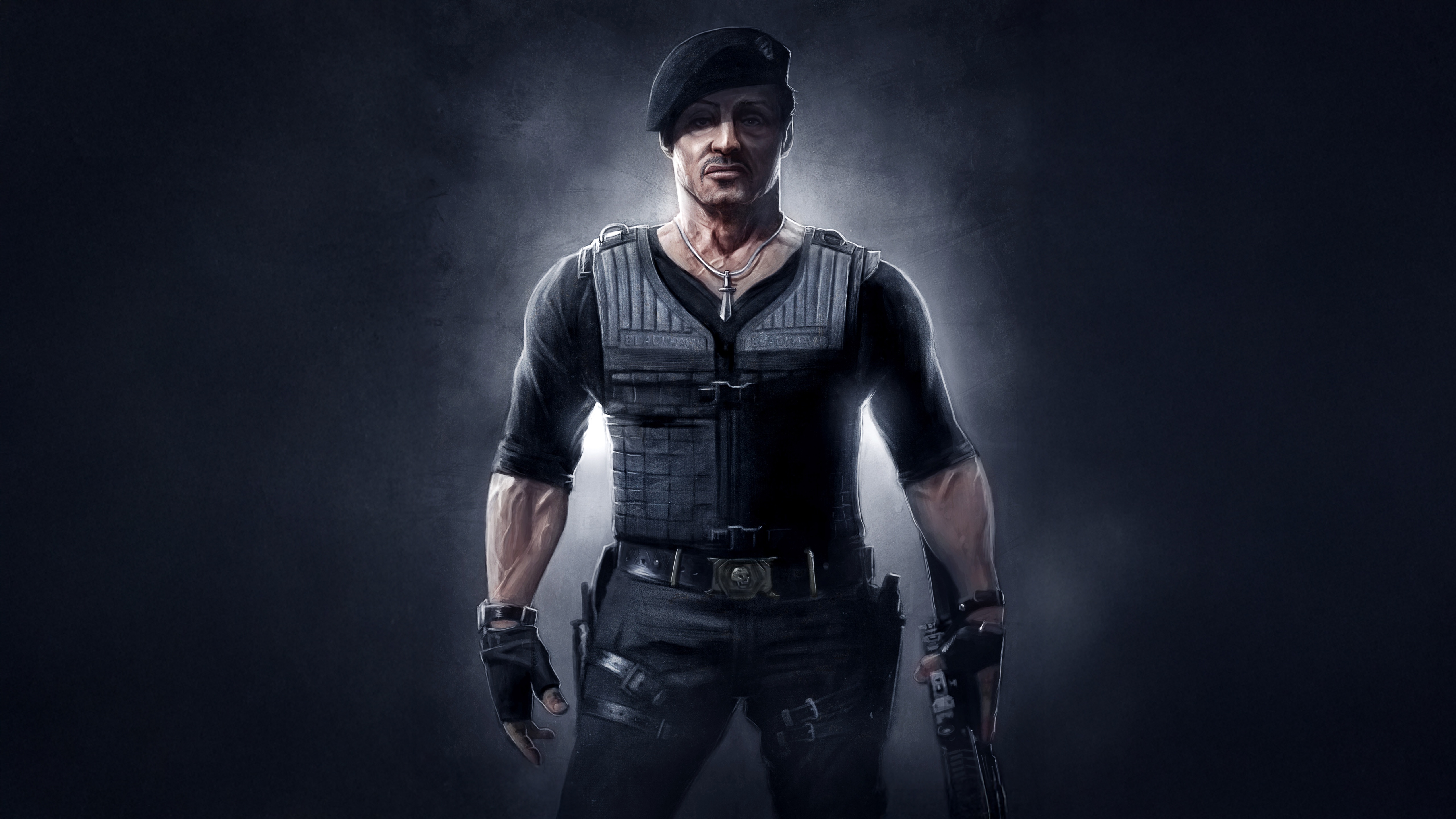 Sylvester Stallone as Barney Ross in The Expendables HD Wallpaper