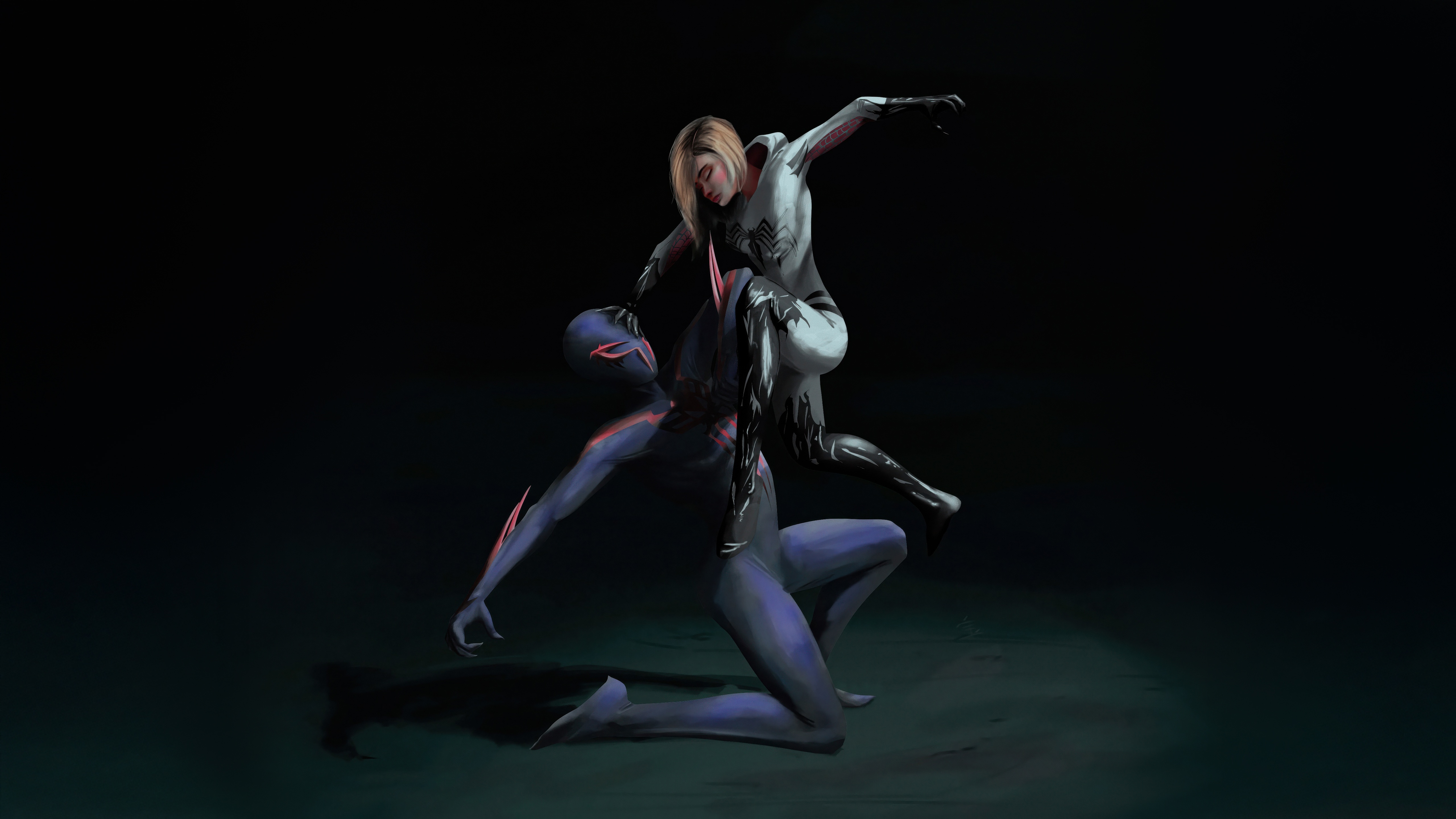 Spider-Man 2099 vs. Lady Venom HD Wallpaper