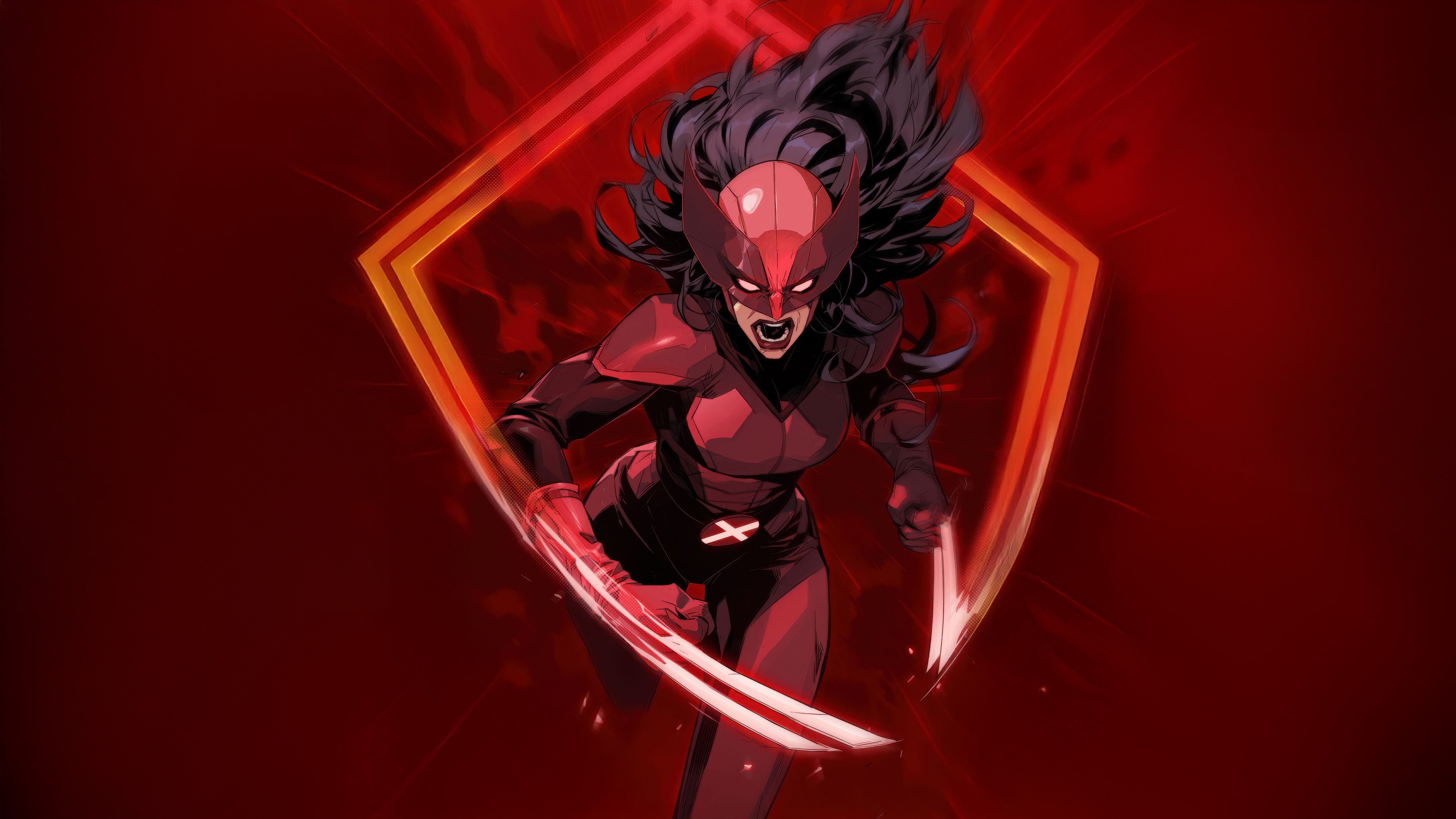 X-23 Wolverine in Red Suit HD Wallpaper