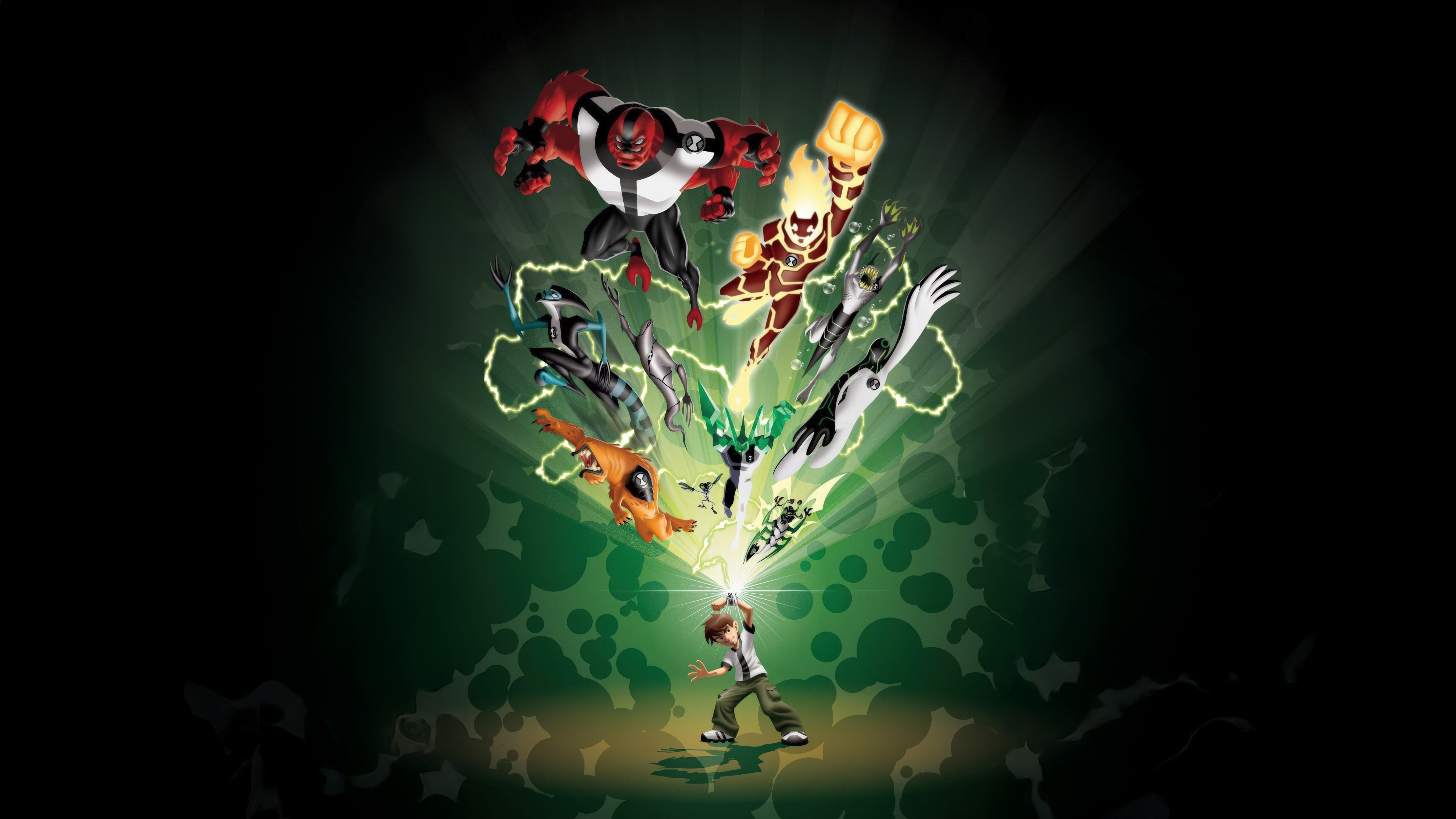 Ben 10 Artwork with Multiple Aliens HD Wallpaper
