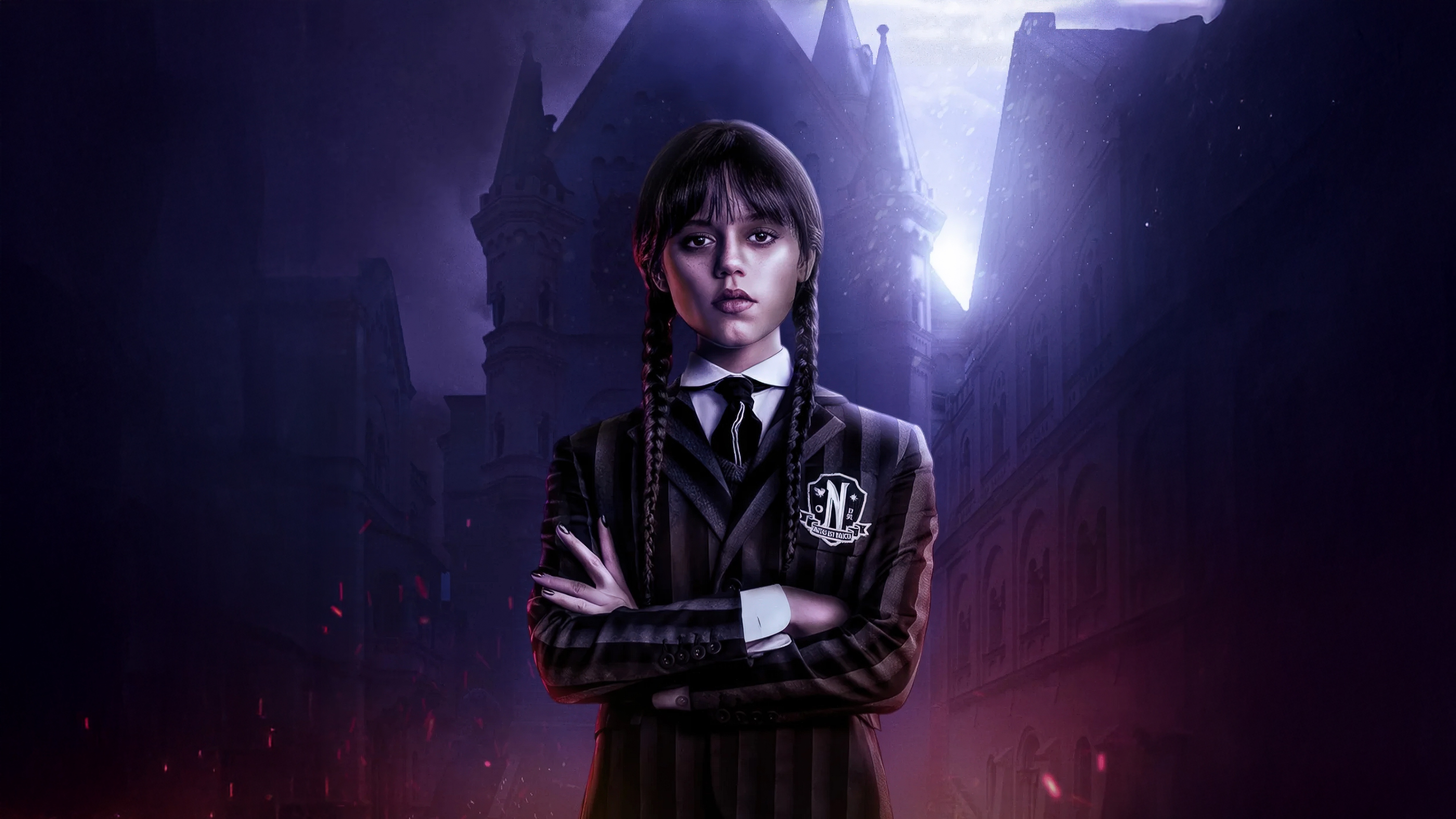 Wednesday Addams from Netflix's Wednesday Season 2 HD Wallpaper