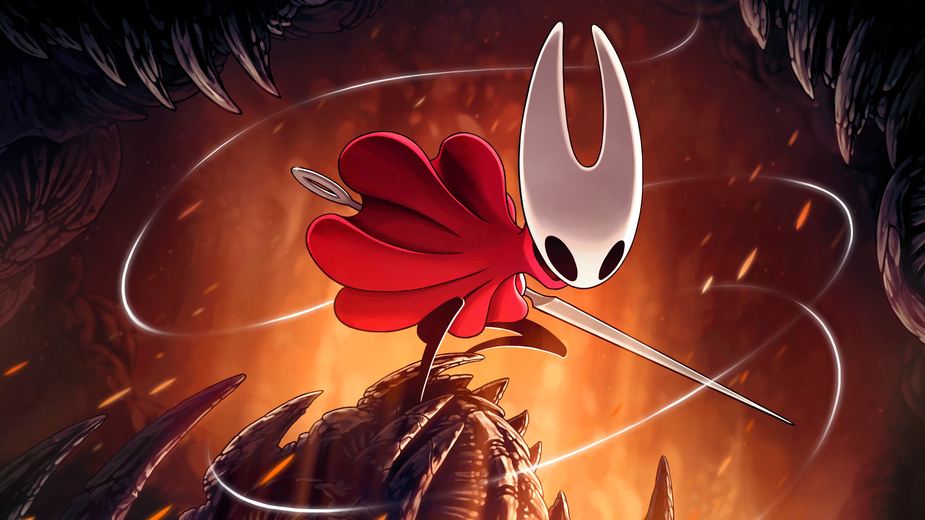 Hollow Knight Silksong Hornet with Needle HD Wallpaper