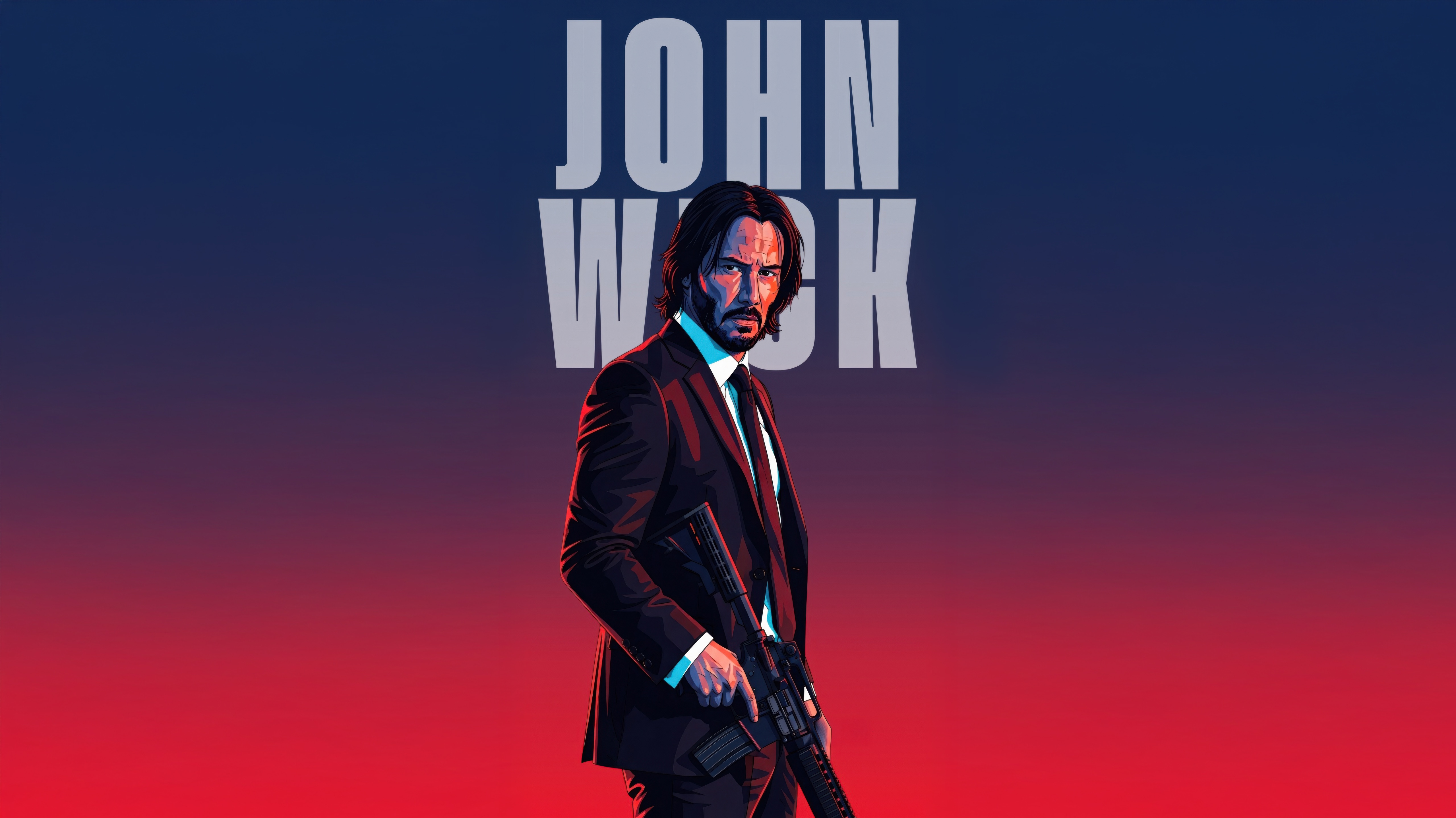 John Wick holding a rifle HD Wallpaper