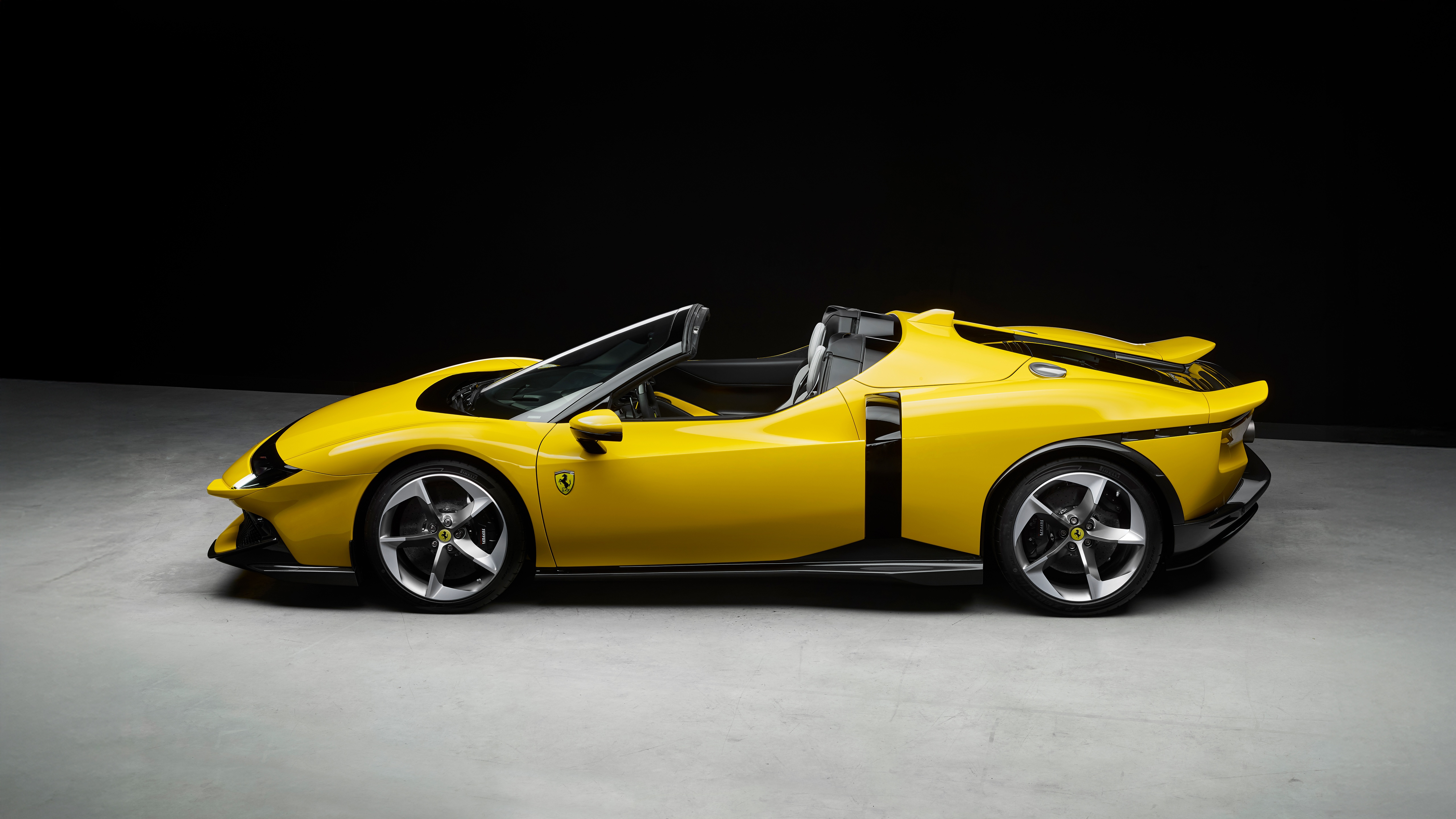 Yellow Ferrari 849 Testarossa Spider Convertible HD Wallpaper