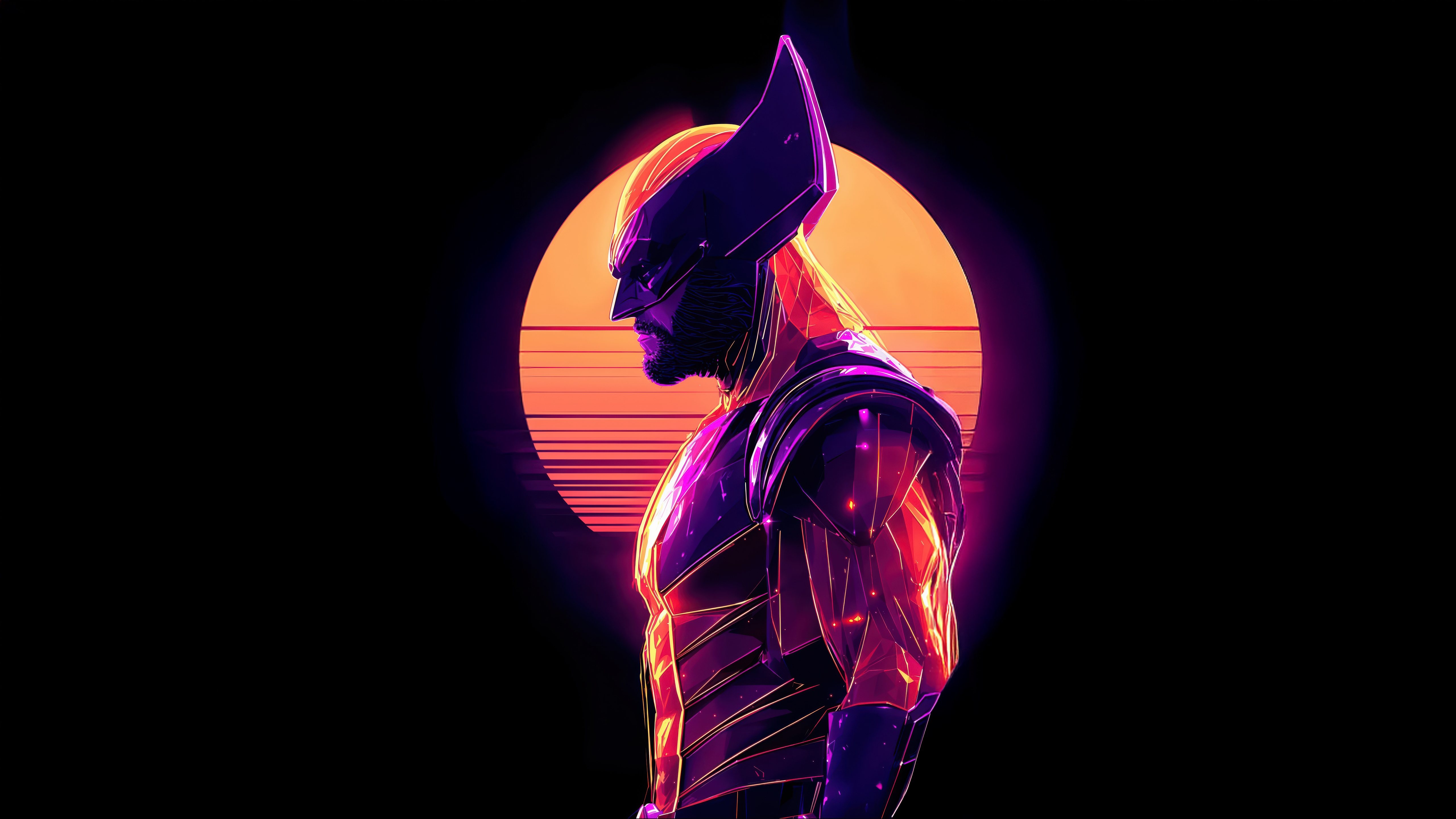 Wolverine in a retro-futuristic style HD Wallpaper