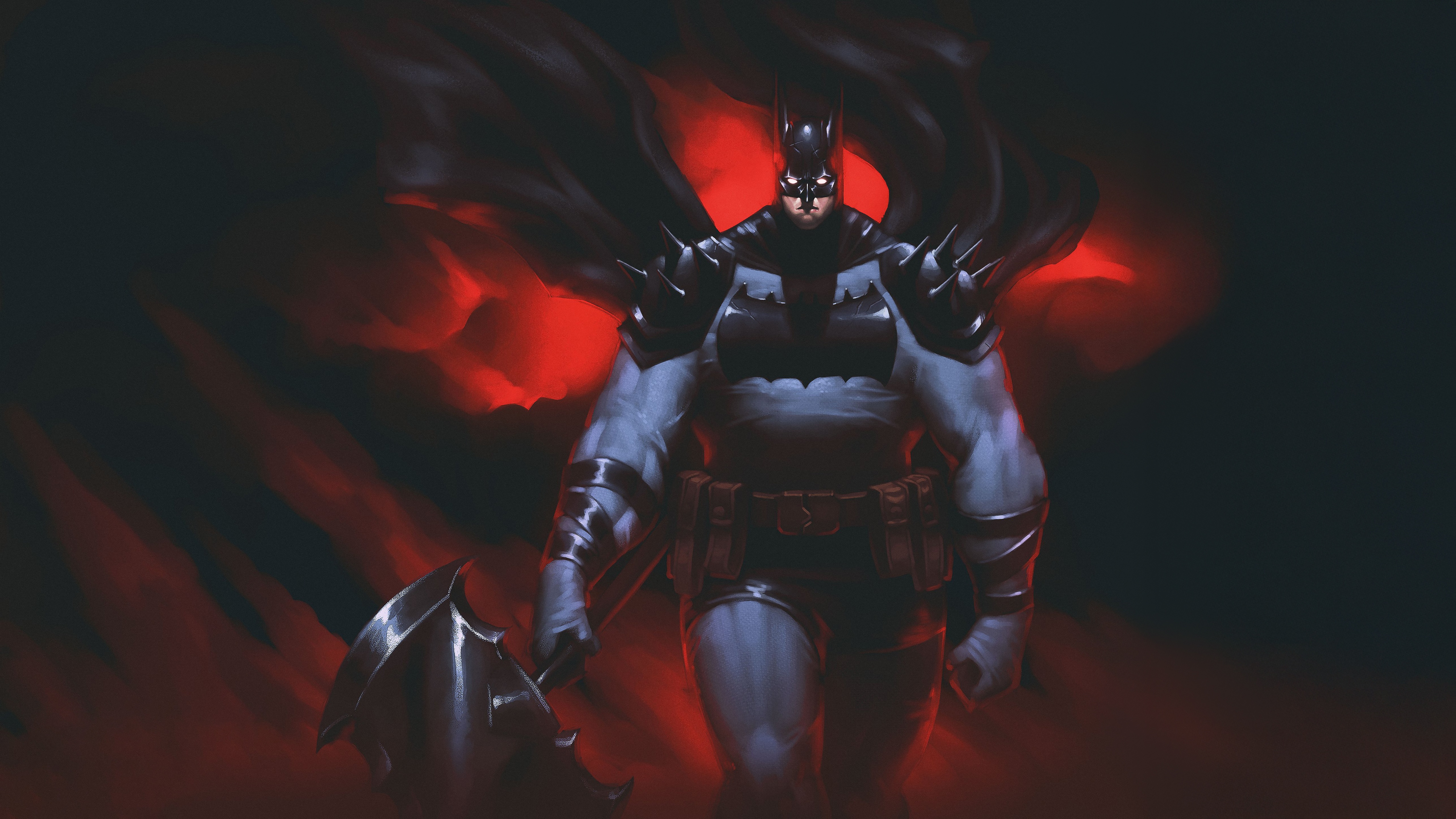 Intense Absolute Batman with Axe HD Wallpaper