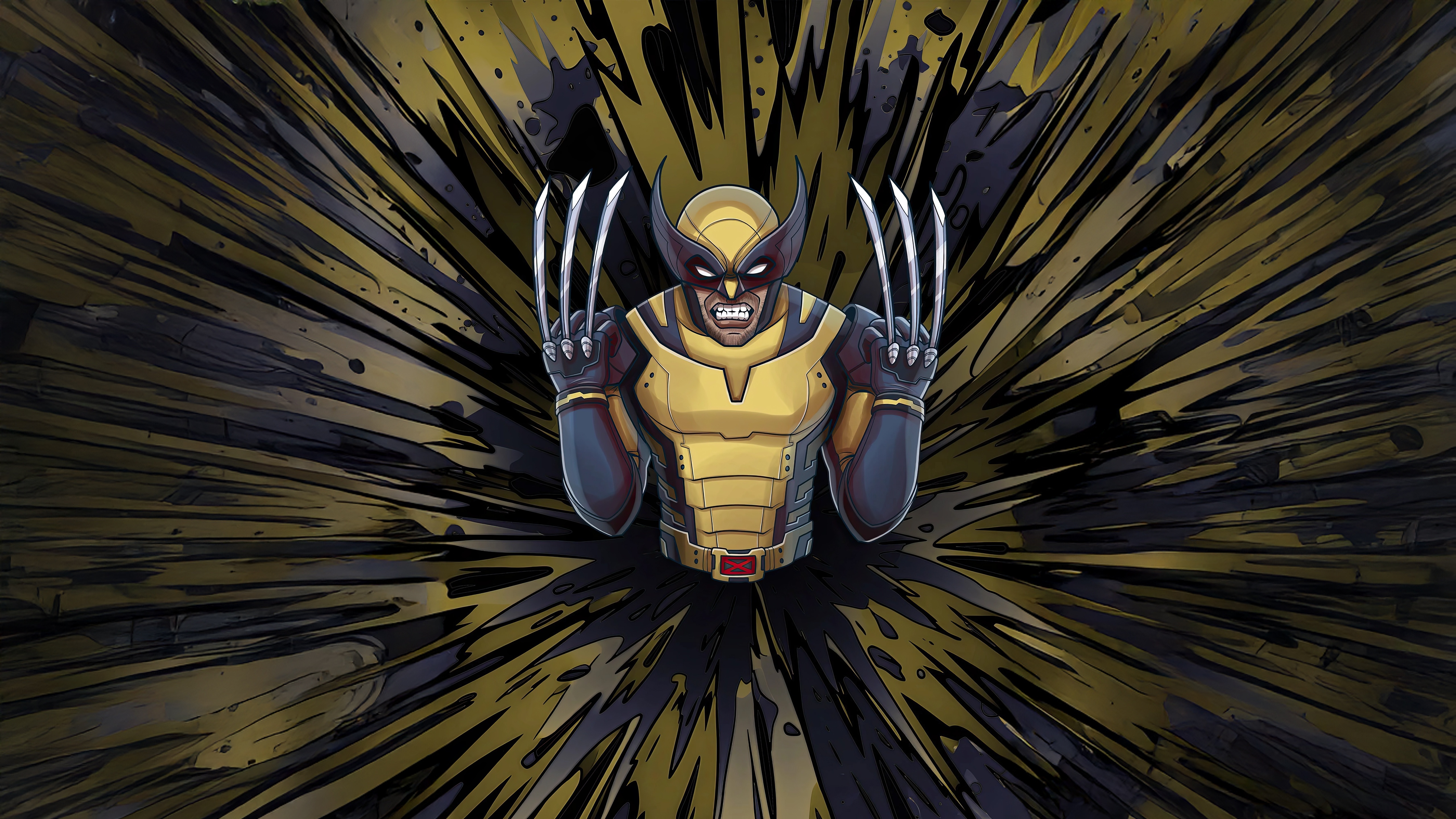 Wolverine with Claws Extended HD Wallpaper
