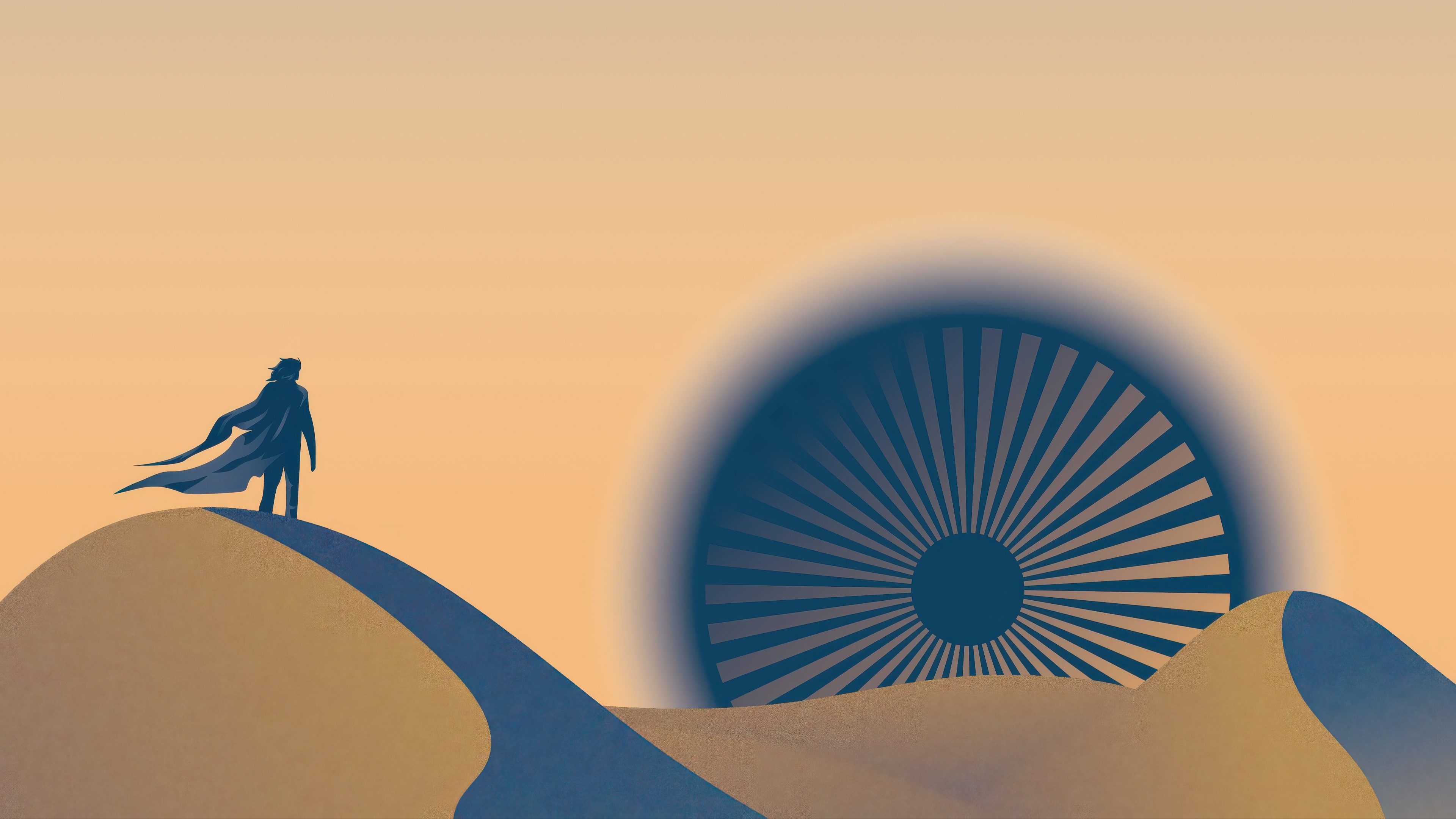 Dune Movie Minimalist Desert Scene HD Wallpaper