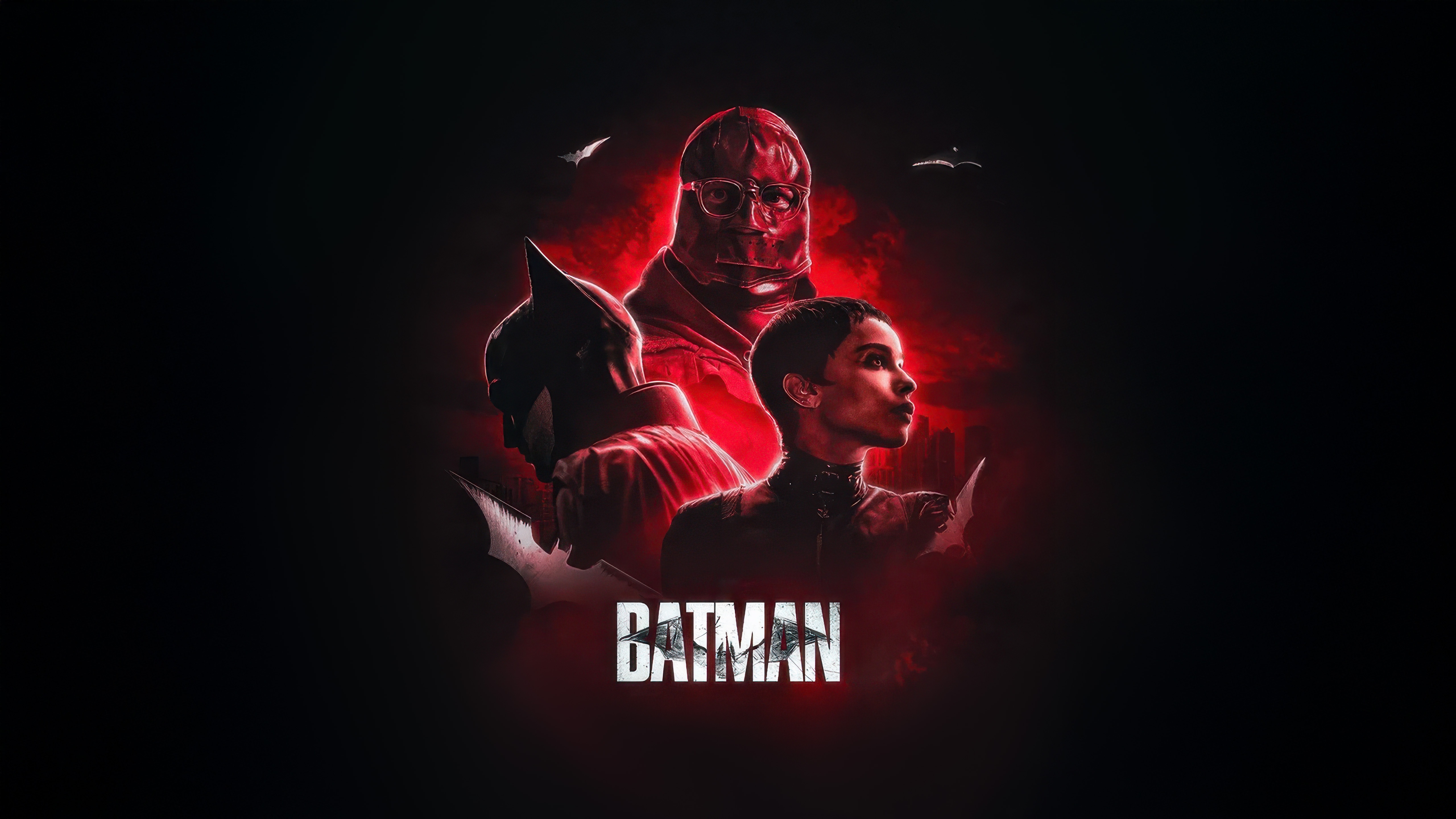 The Batman Poster with Riddler and Catwoman HD Wallpaper