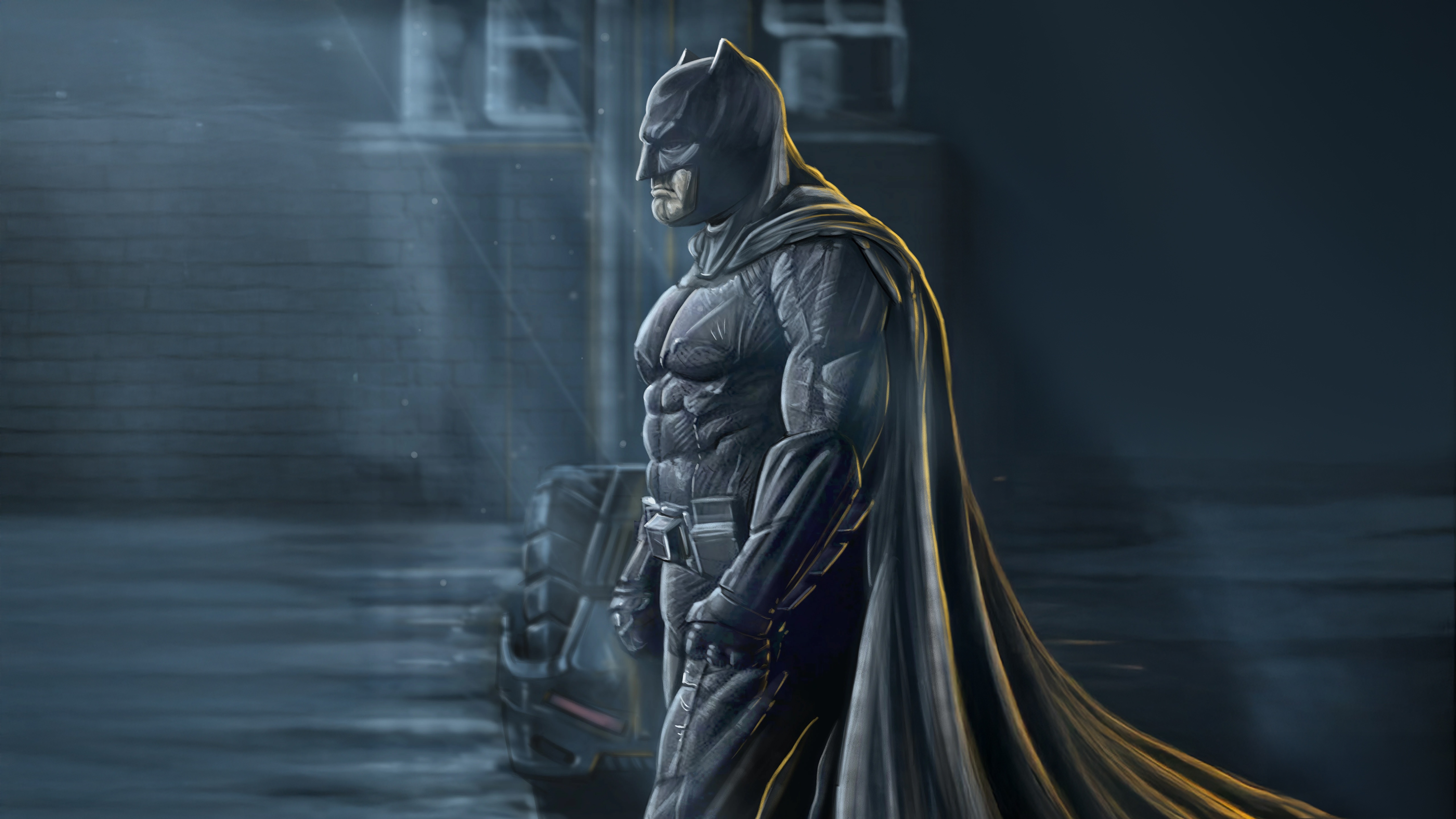 Batman in a dark alley HD Wallpaper