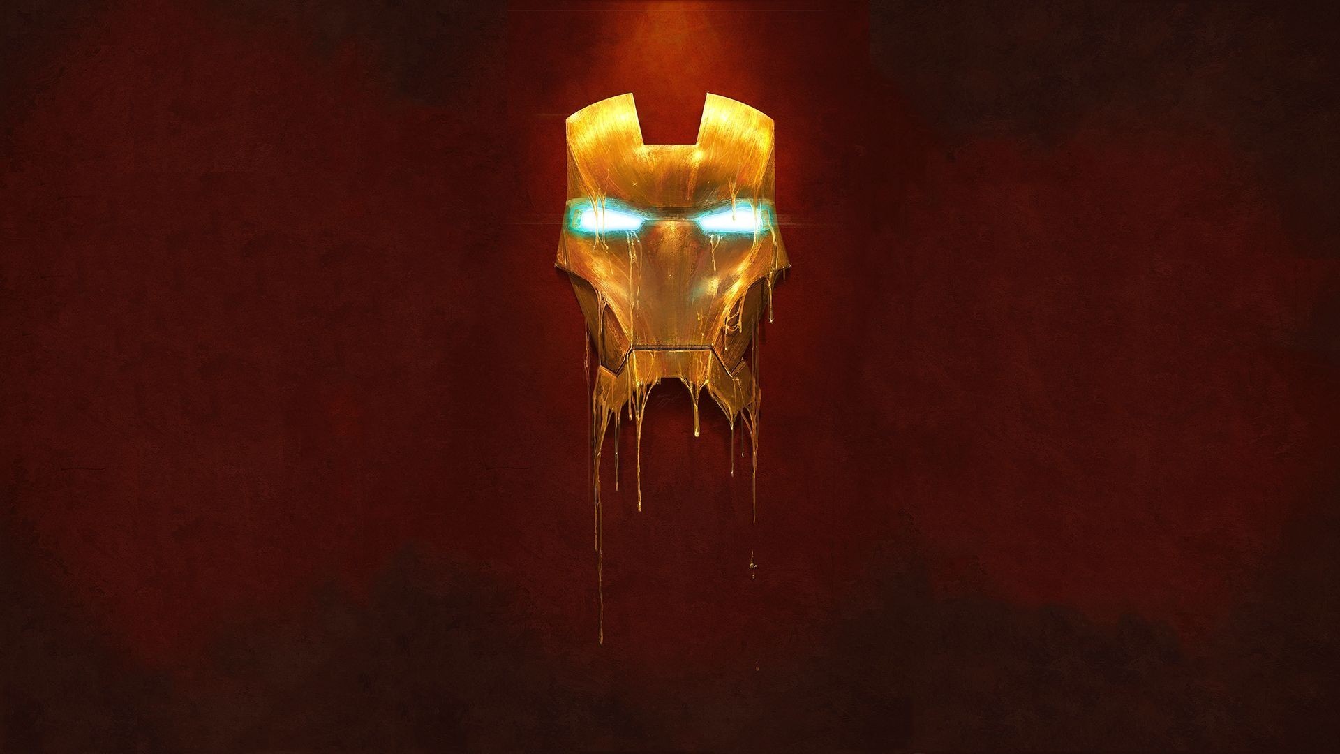 Melting Iron Man mask from Marvel HD Wallpaper