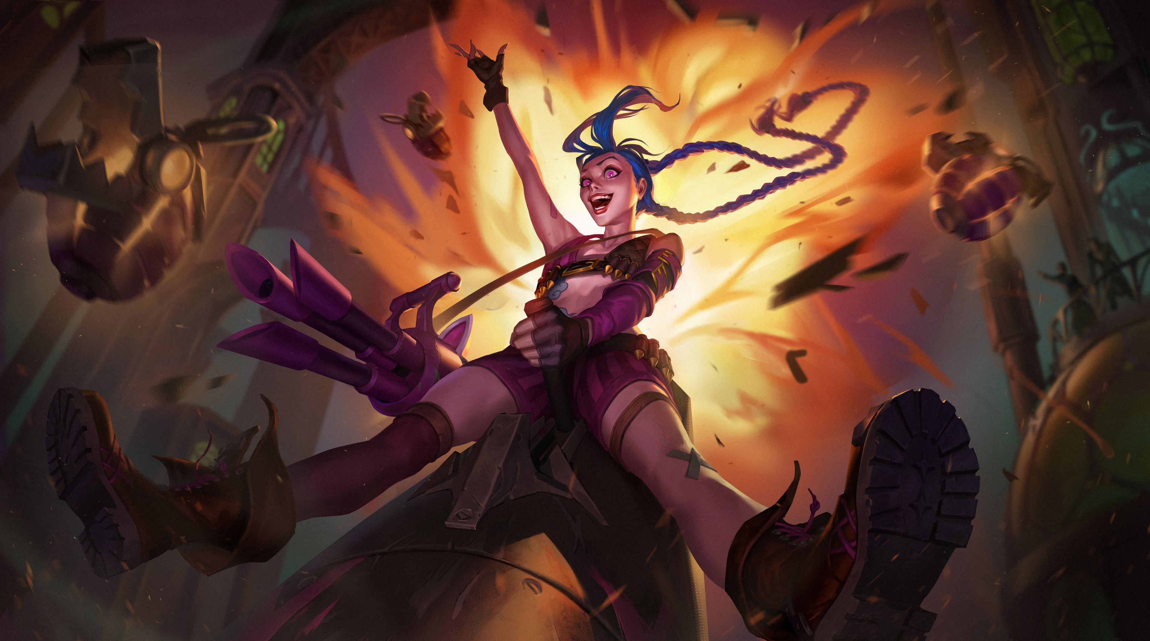 Jinx's Explosive Journey Begins HD Wallpaper