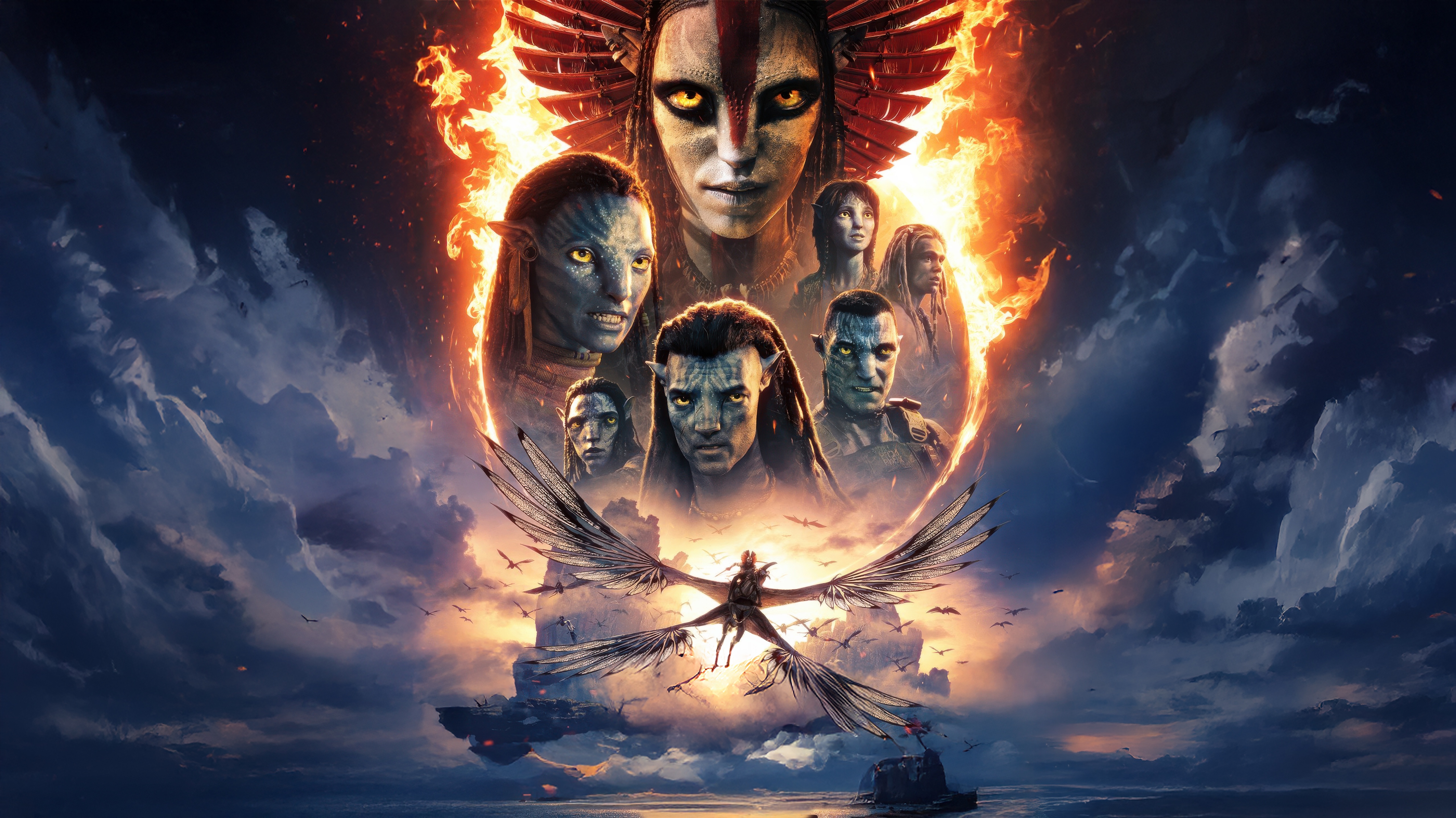Avatar The Way of Water Fire and Ash Poster HD Wallpaper