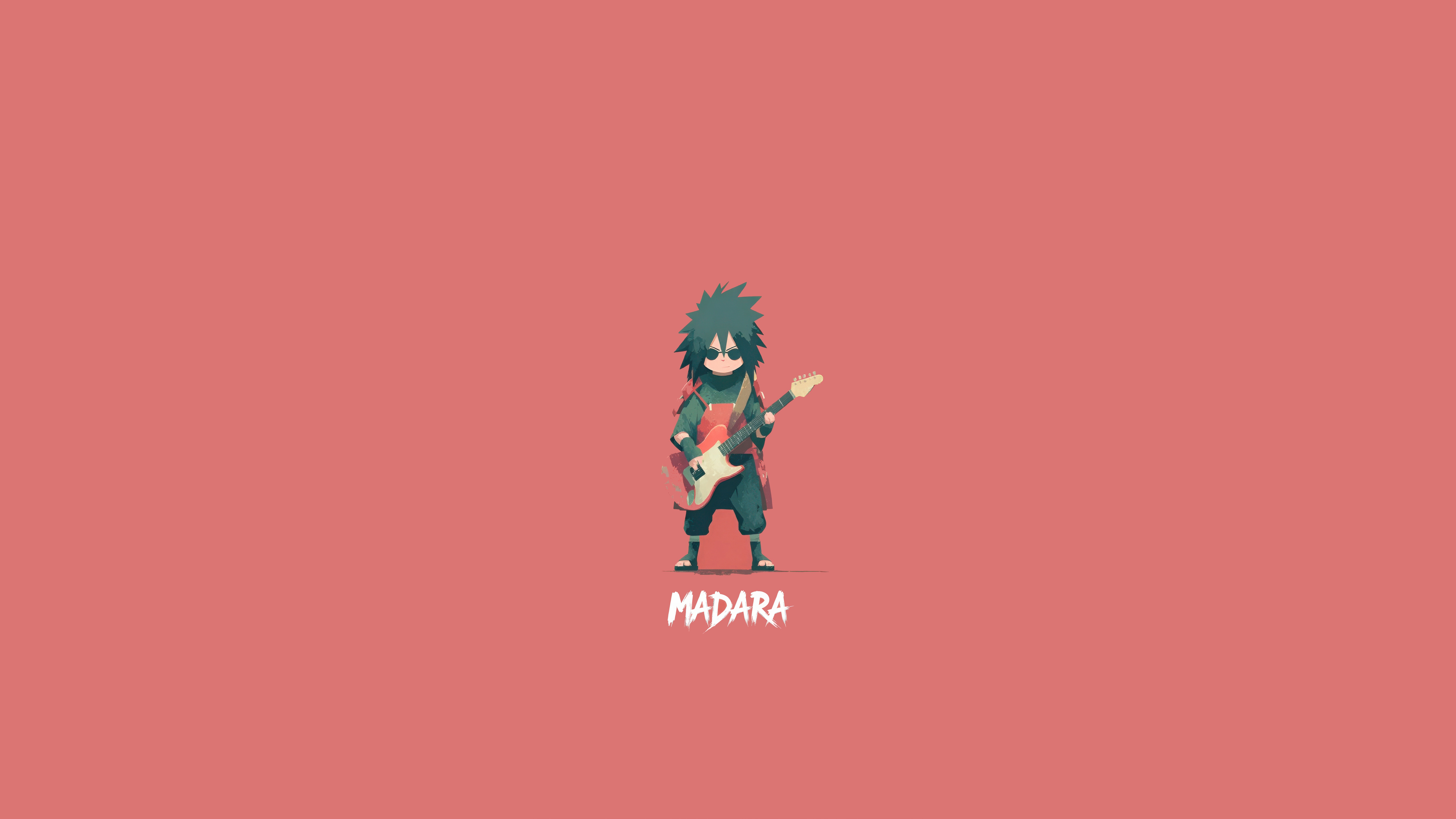 Madara Uchiha playing a guitar HD Wallpaper