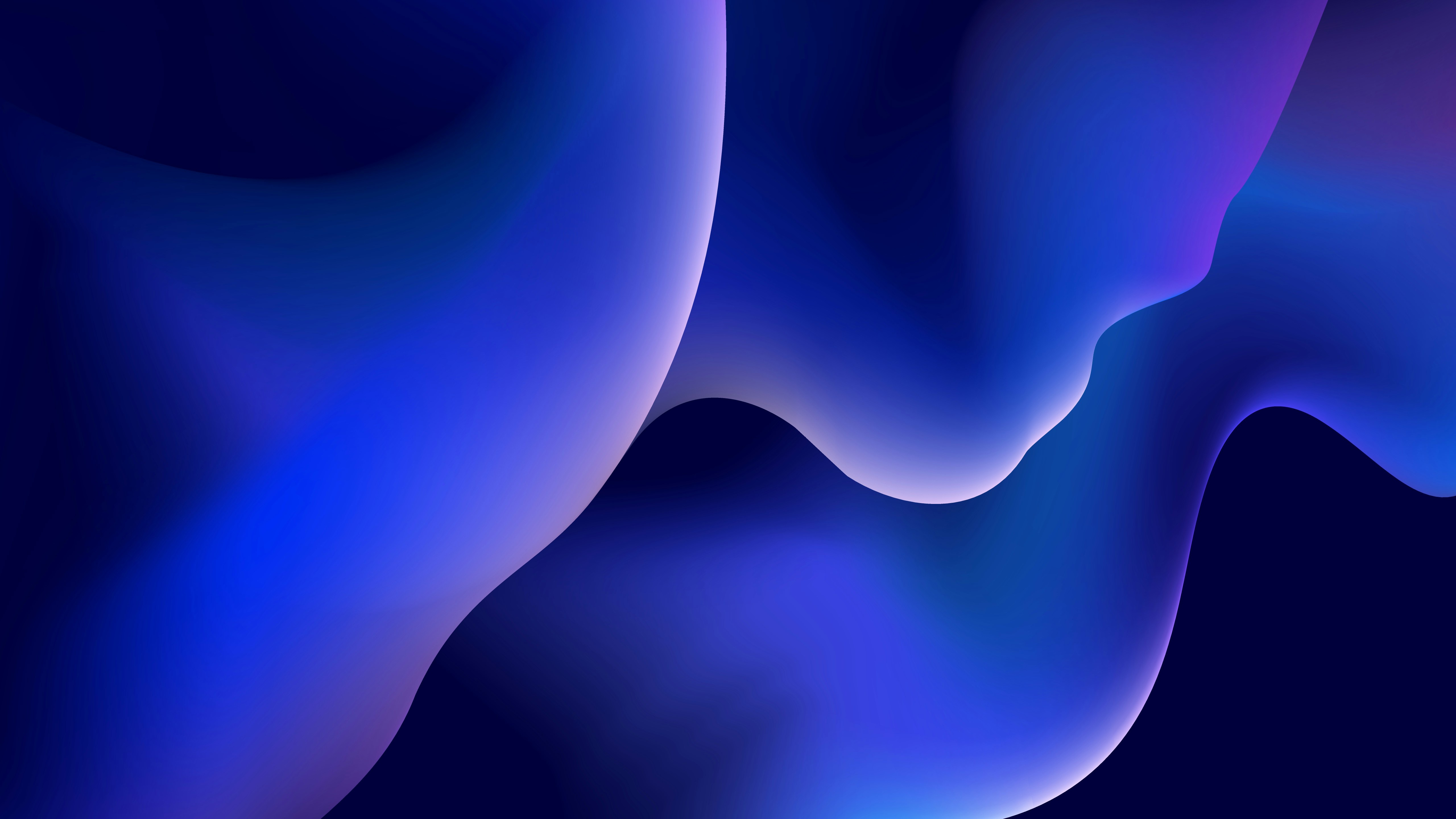 Smooth Blue Wave Forms Abstract Background HD Wallpaper