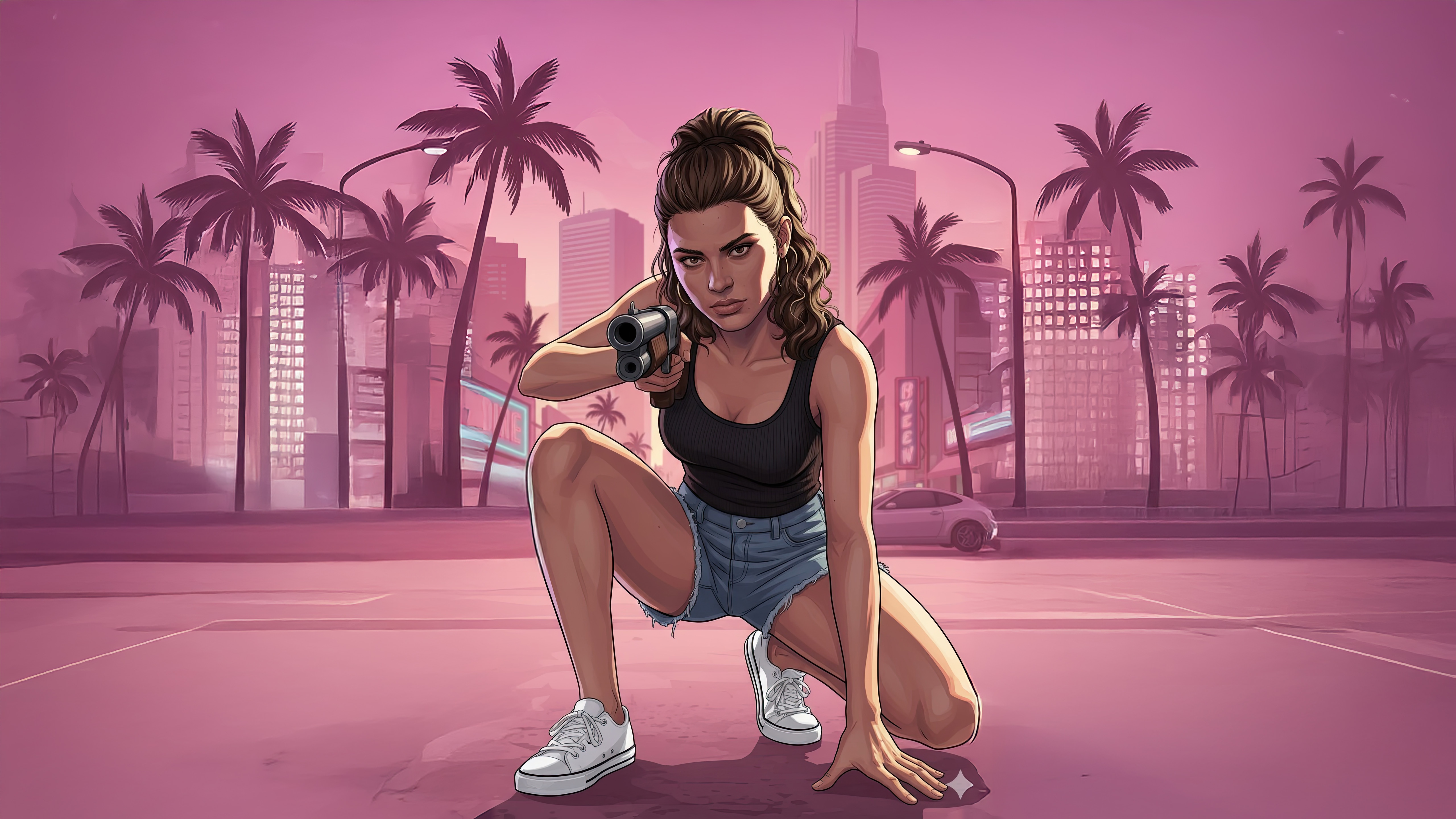 Lucia Caminos In Gta 6 Game HD Wallpaper